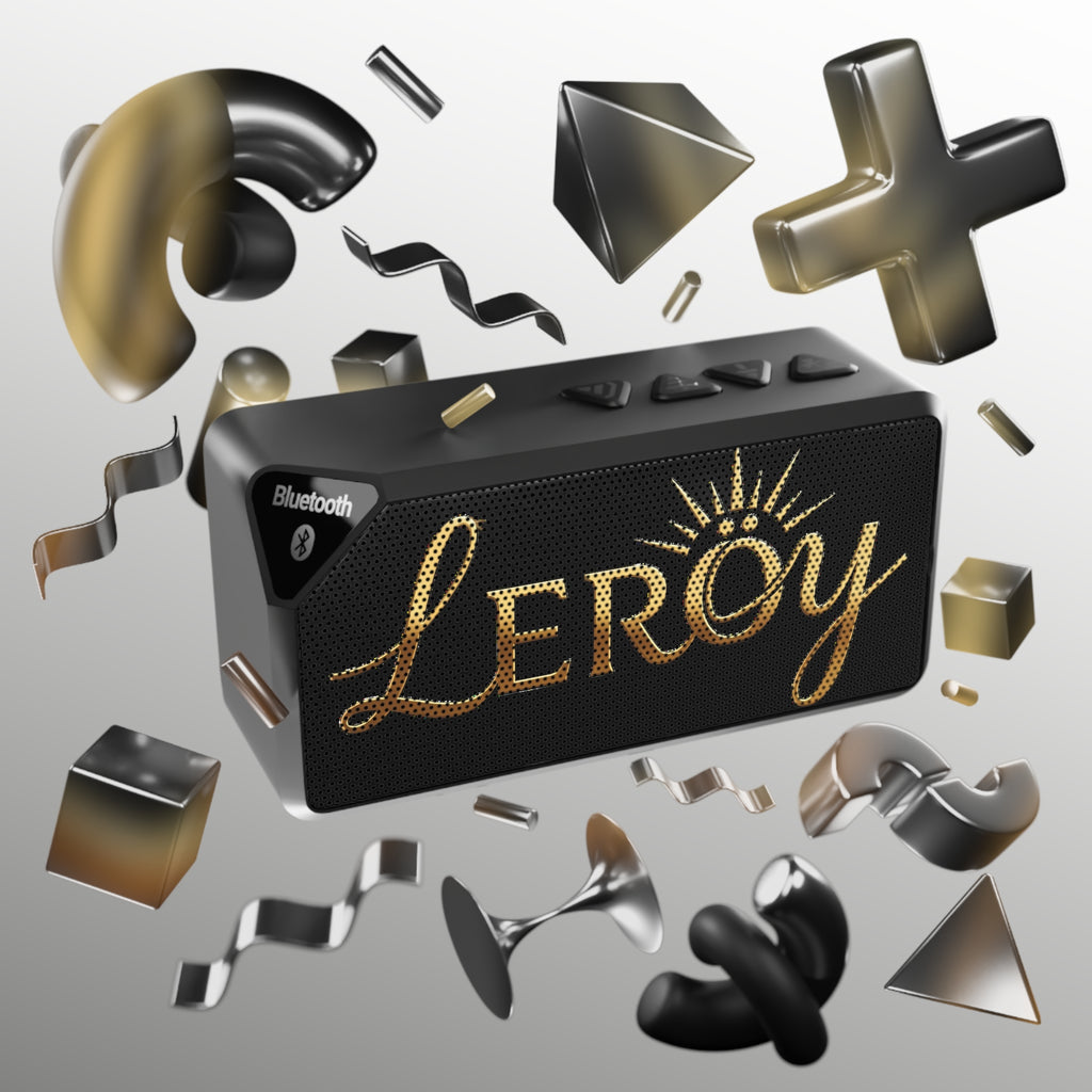 🔊 Cassa Bluetooth LEROY - Black & Gold Edition