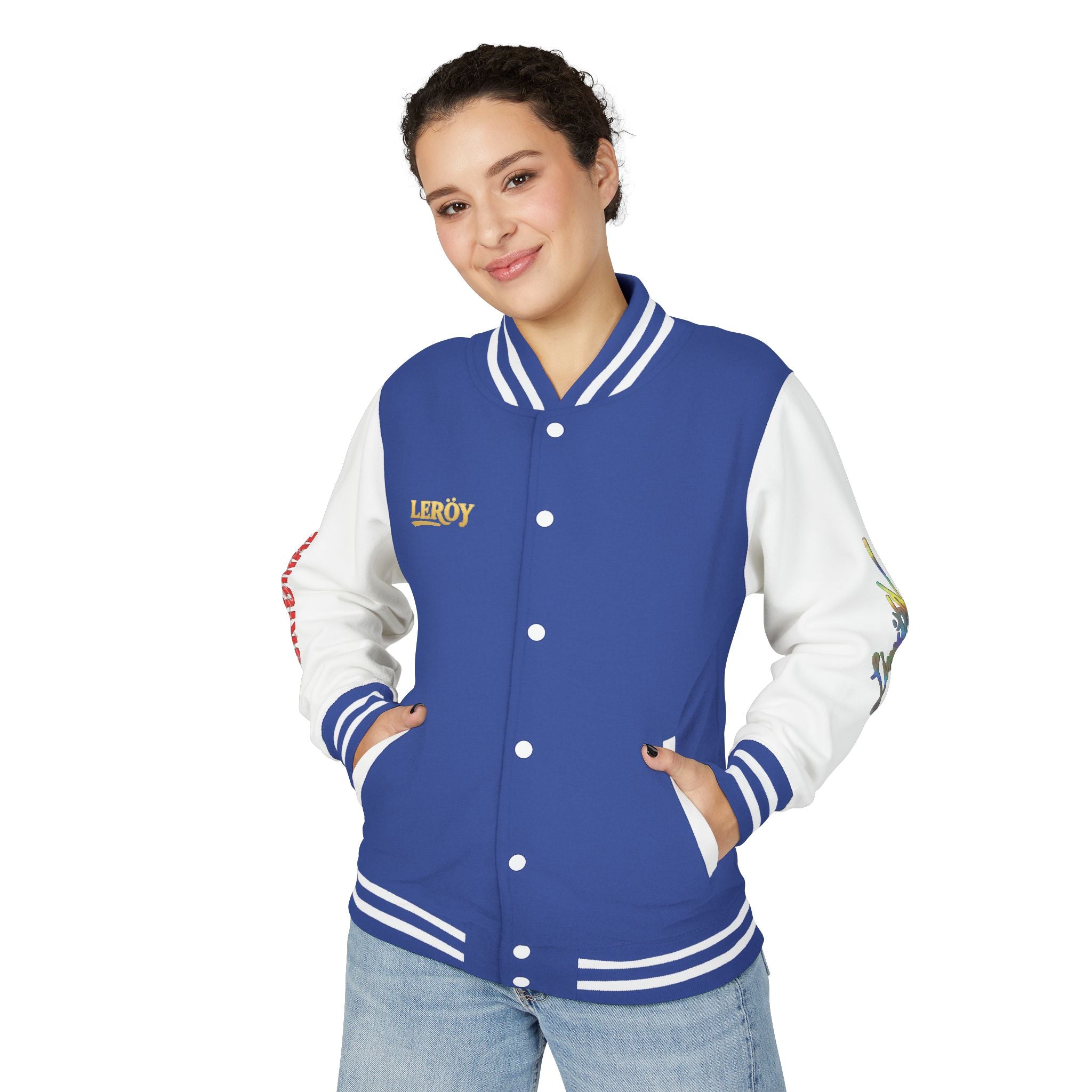 Letterman Jacket — VEXUS Paris Graphic Varsity Jacket with Lip Logo
