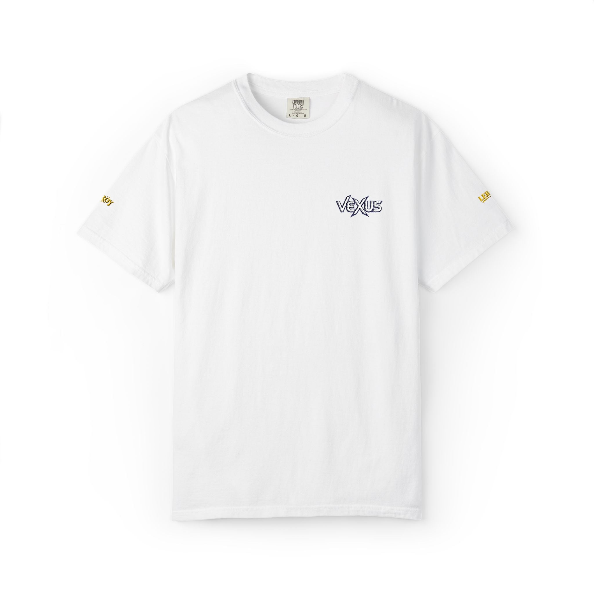 Minimal Floral Logo T-Shirt — Small Center Chest 'Waves' Graphic