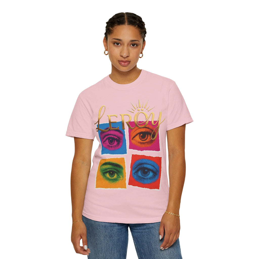 🎨 T-Shirt LERÖY Eye Pop Art  — Retro Psychedelic Graphic Tee with Colorful Eyes