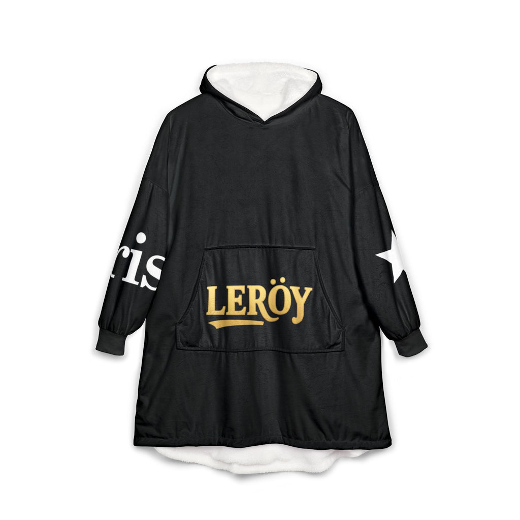Hooded Blanket - Nexus Tiger Graphic Oversized Cozy Hoodie Blanket with 'LERØY' Logo