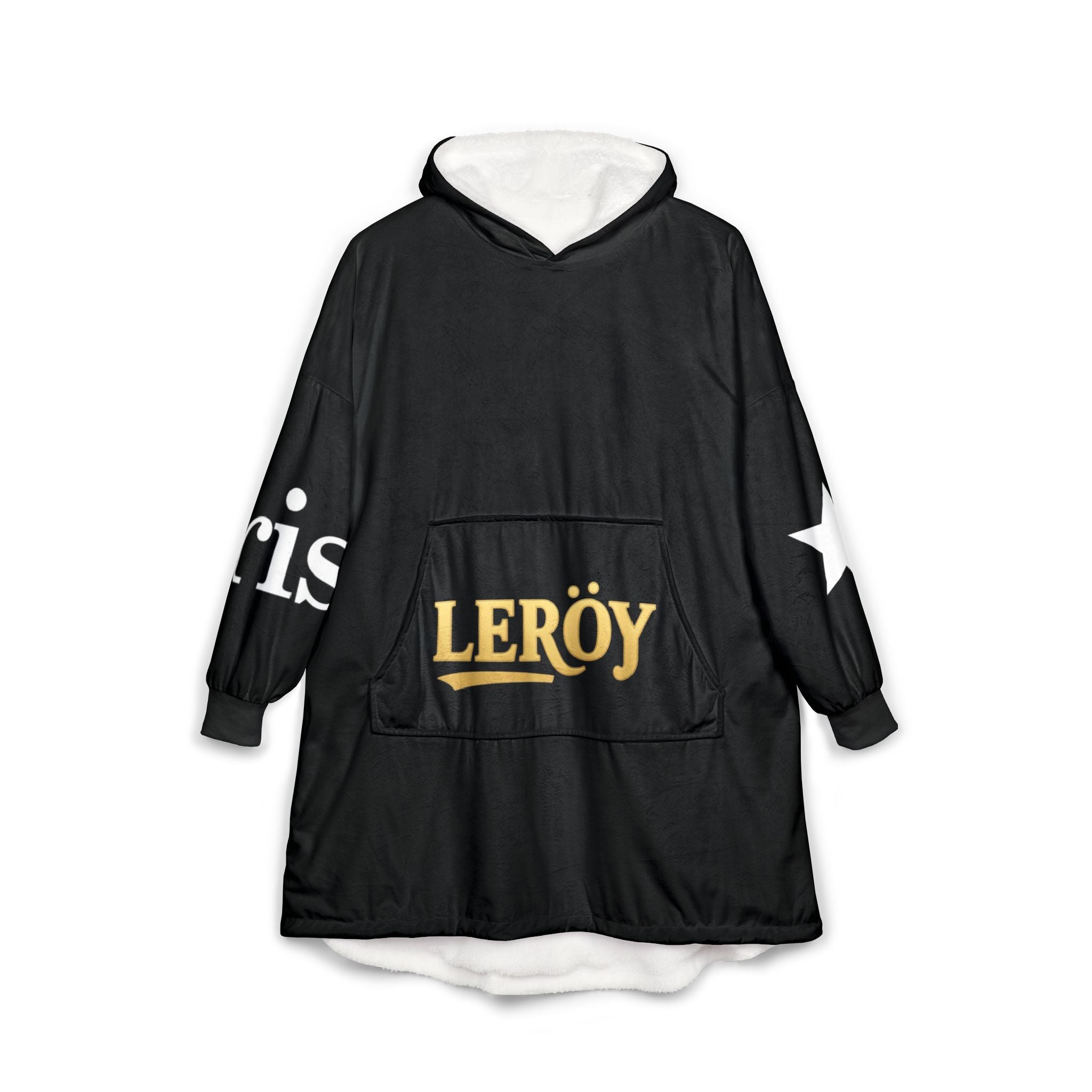 Hooded Blanket - Nexus Tiger Graphic Oversized Cozy Hoodie Blanket with 'LERØY' Logo