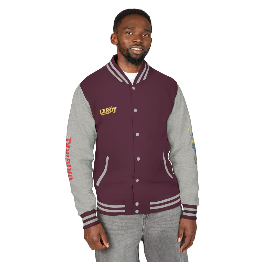 Letterman Jacket — VEXUS Paris Graphic Varsity Jacket with Lip Logo