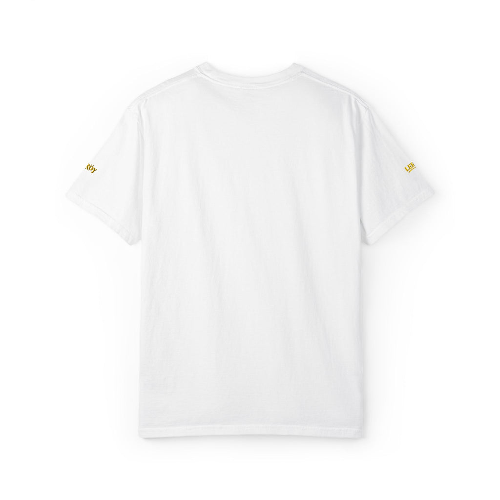 Minimal Floral Logo T-Shirt — Small Center Chest 'Waves' Graphic