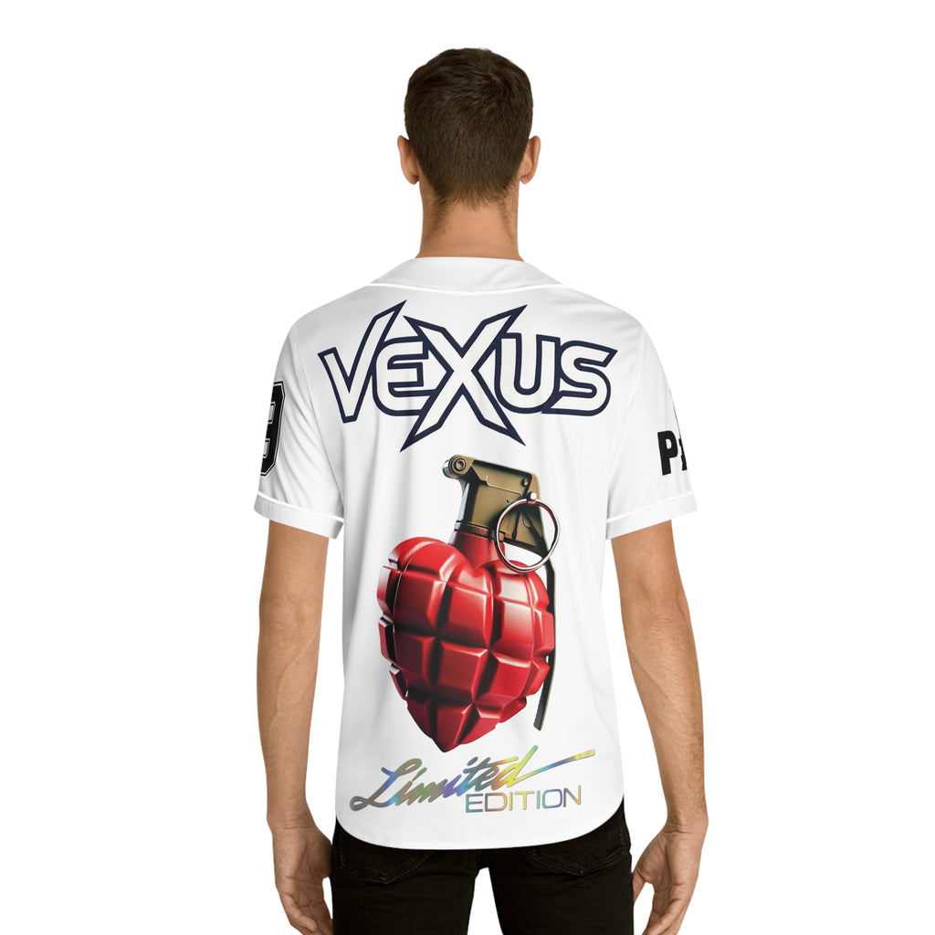 Vexus Limited Edition Baseball Jersey — 'XOXO' Lip & Grenade Graphic