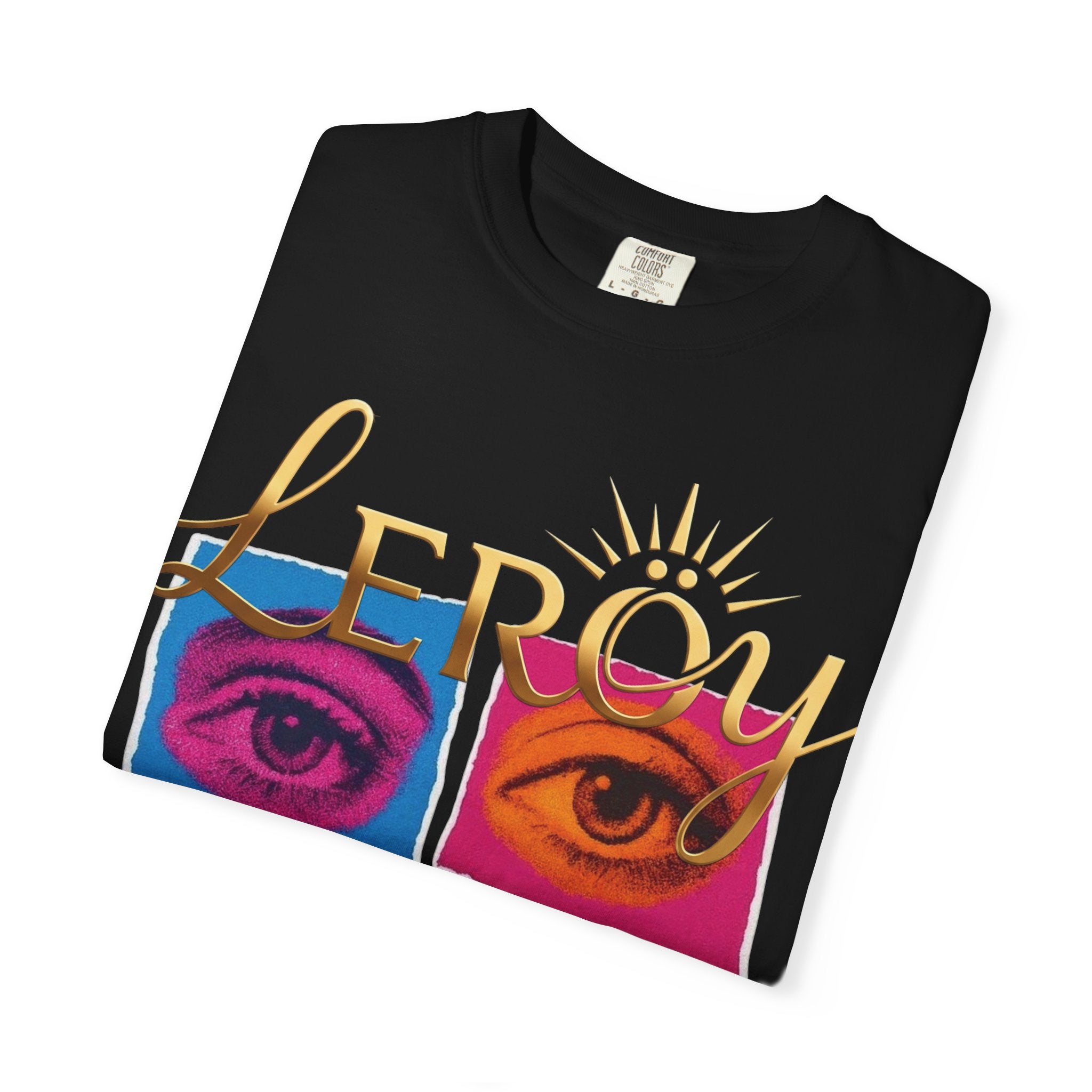 🎨 T-Shirt LERÖY Eye Pop Art  — Retro Psychedelic Graphic Tee with Colorful Eyes