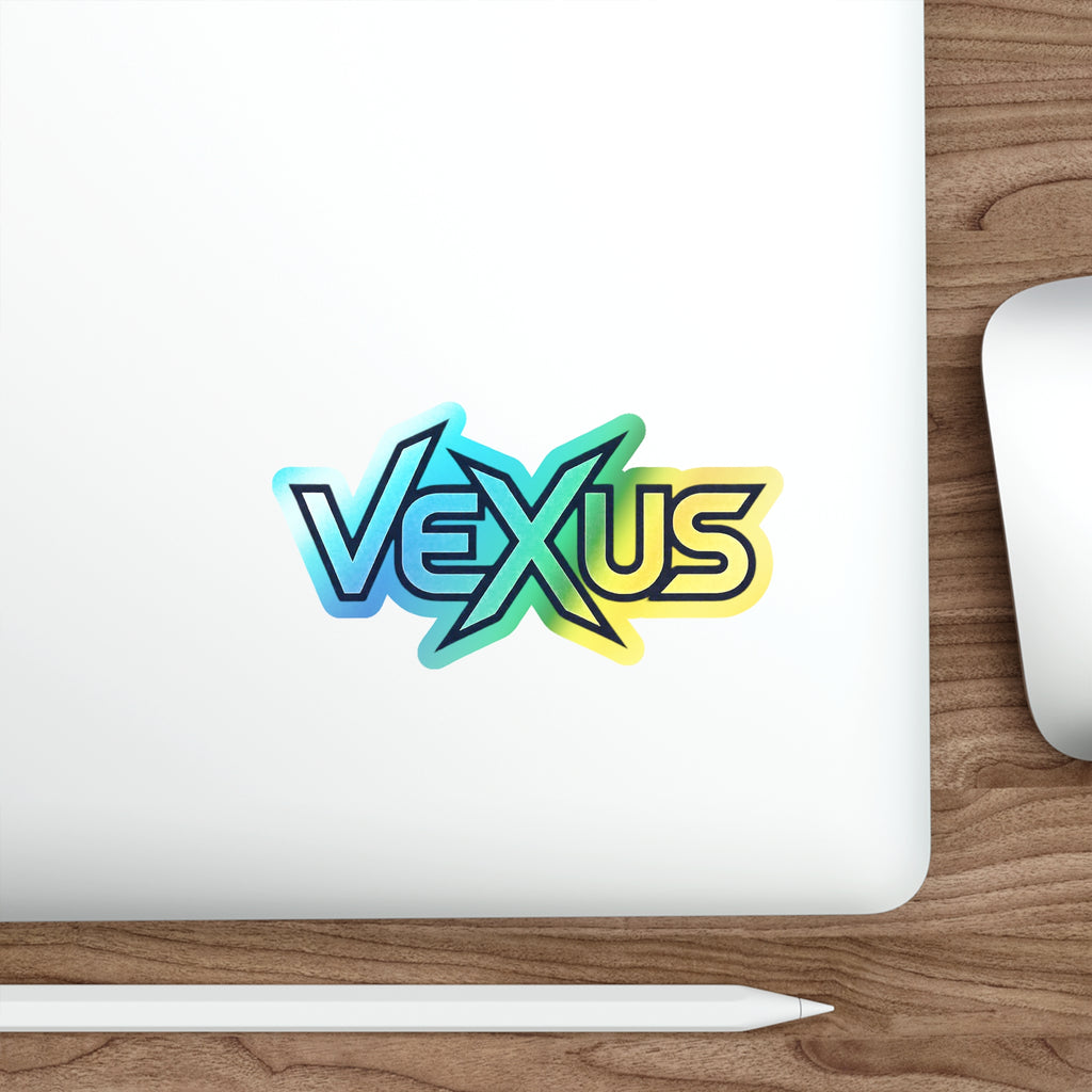 Holographic Vexus Die-Cut Sticker — Rainbow Skate Logo Sticker
