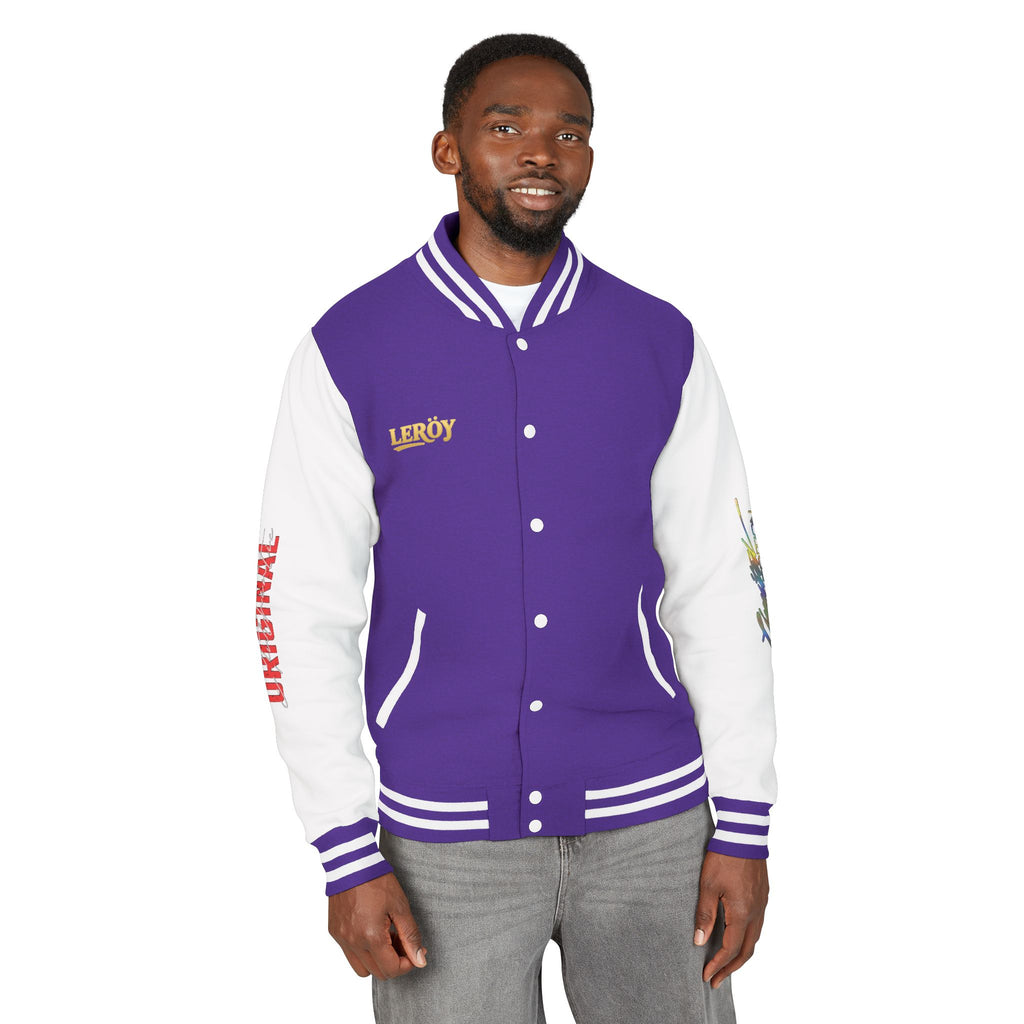 Letterman Jacket — VEXUS Paris Graphic Varsity Jacket with Lip Logo