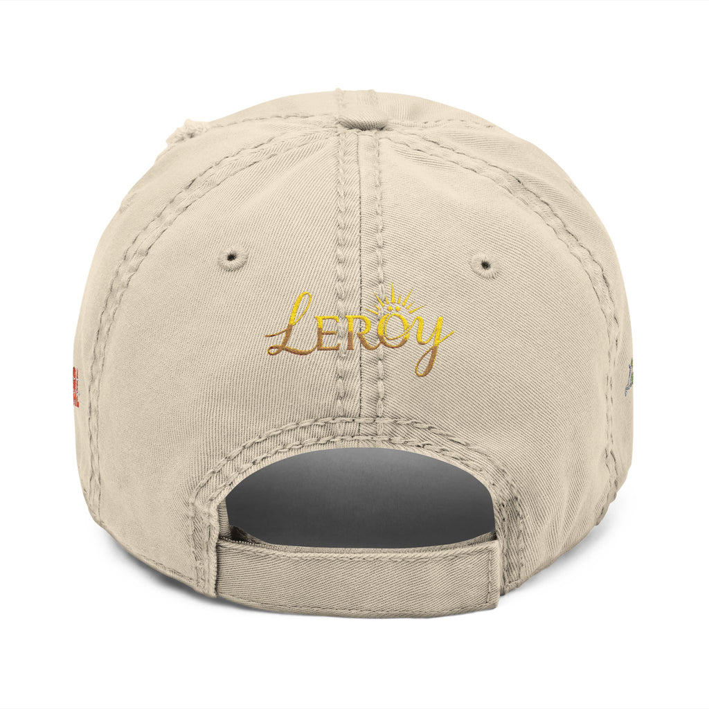 👑 Leroy Distressed Dad Hat - Stile Boss Next Level