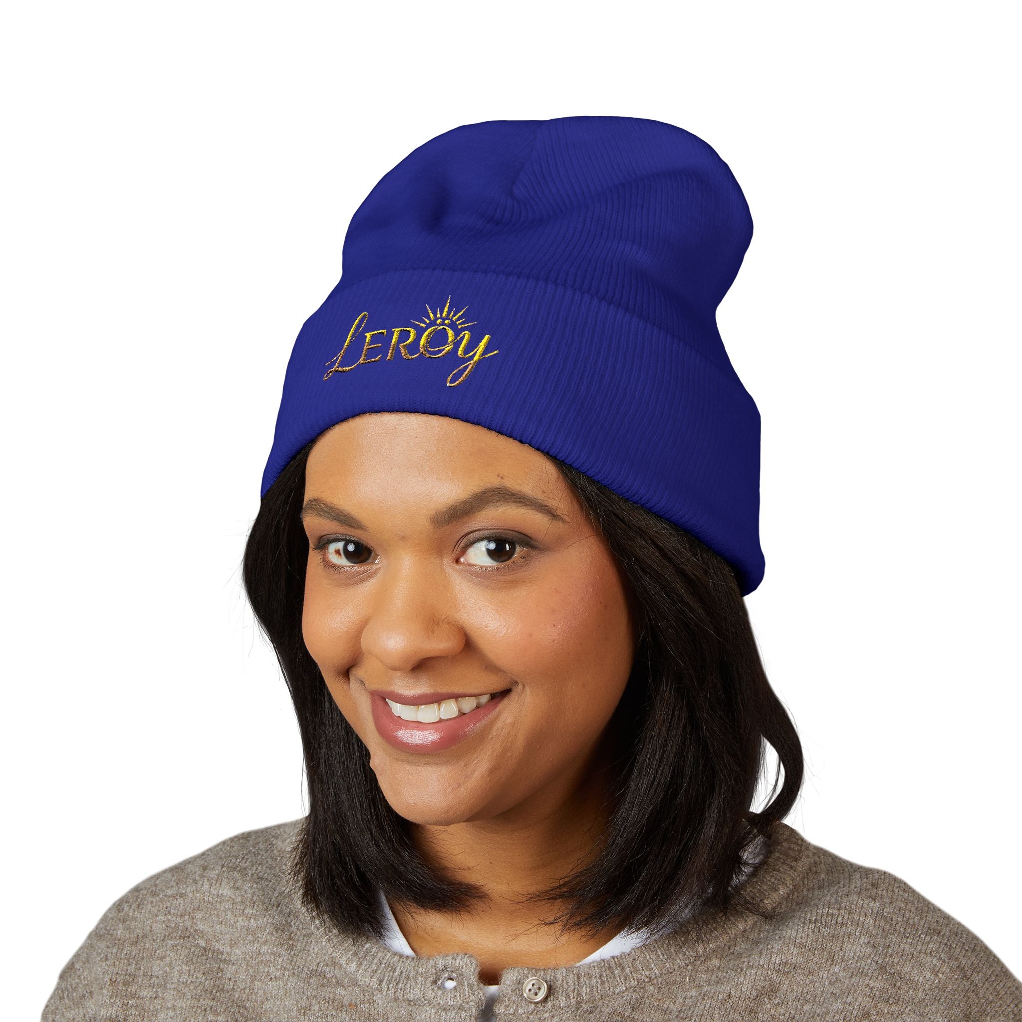 👑 Leroy Classic Embroidered Beanie - The Essence of Luxury
