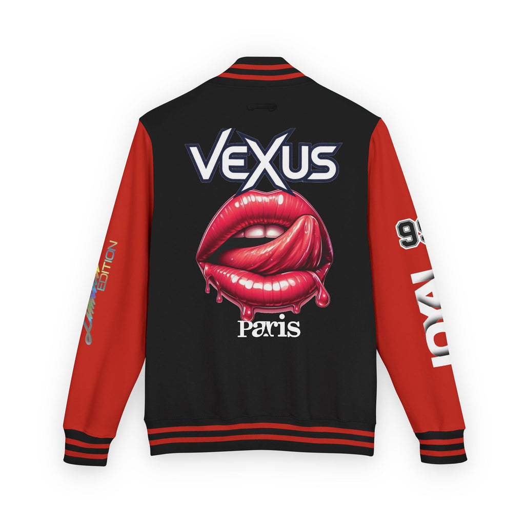 Letterman Jacket — VEXUS Paris Graphic Varsity Jacket with Lip Logo