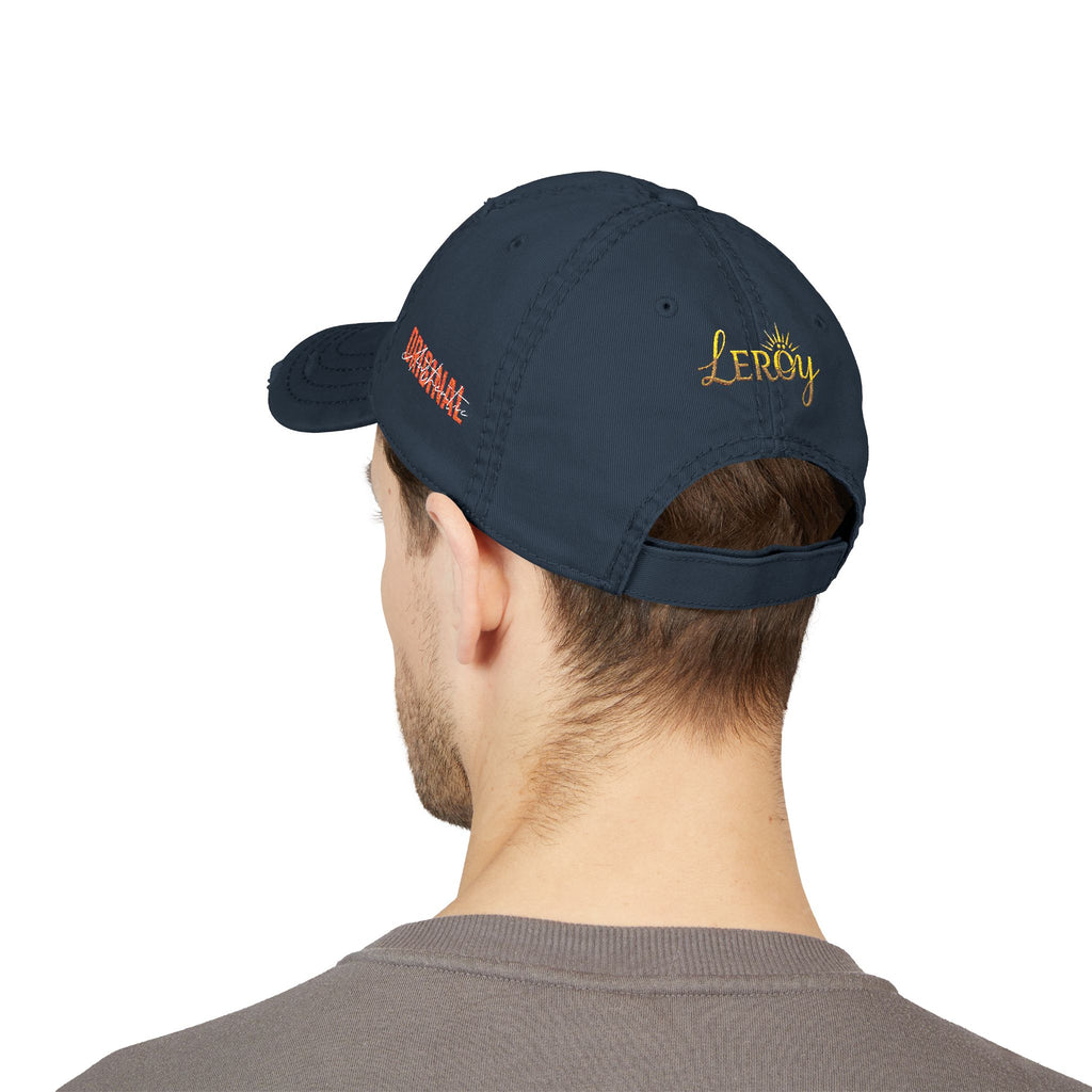 👑 Leroy Distressed Dad Hat - Stile Boss Next Level