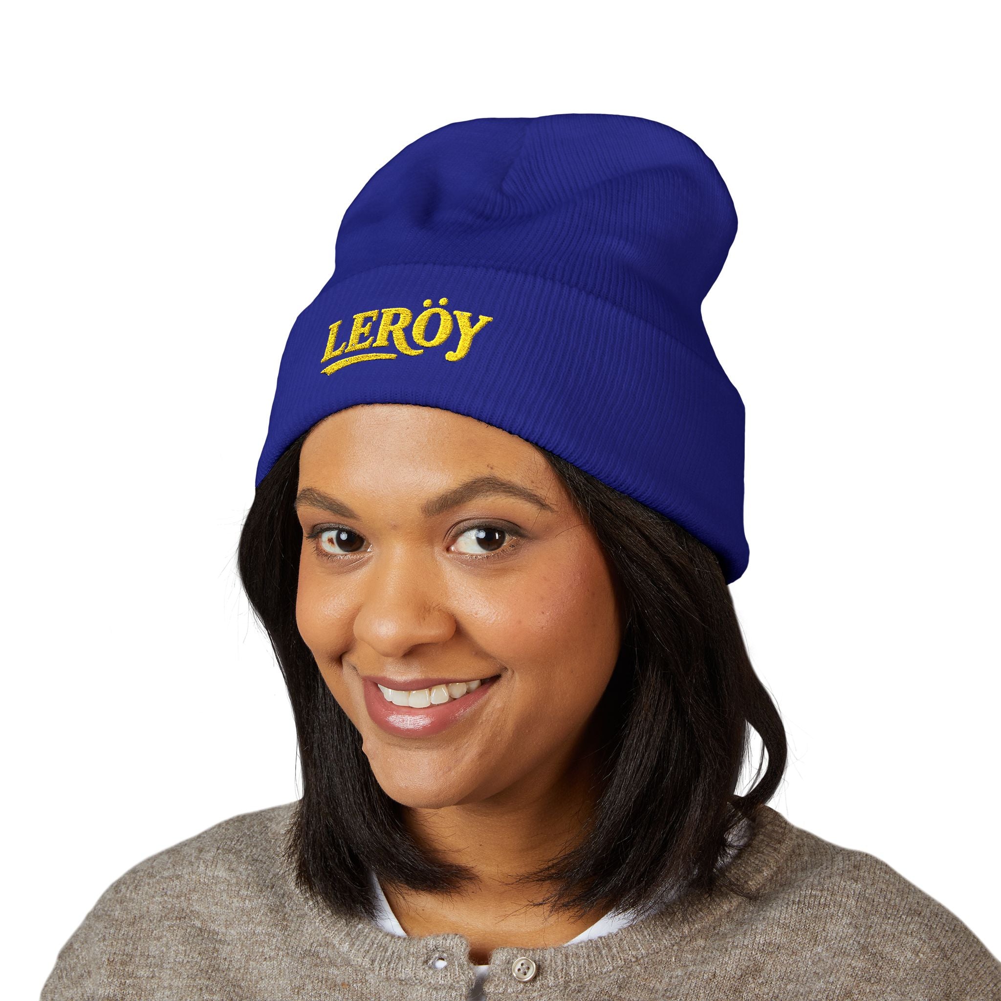 👑 Leroy Classic Embroidered Beanie - The Essence of Luxury