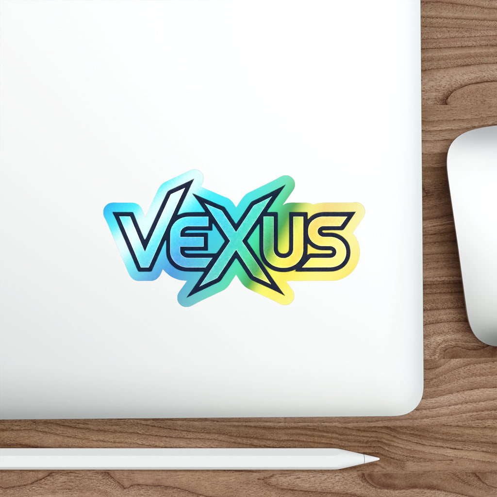 Holographic Vexus Die-Cut Sticker — Rainbow Skate Logo Sticker