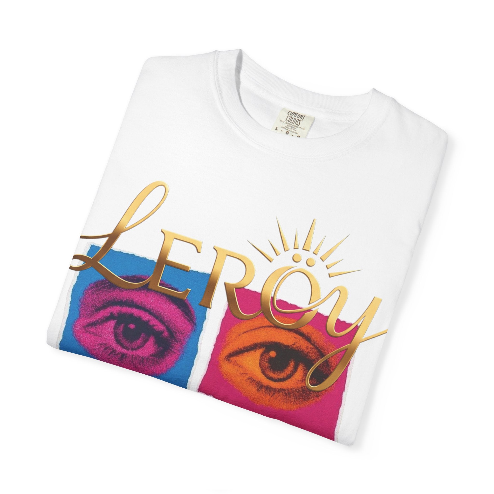 🎨 T-Shirt LERÖY Eye Pop Art  — Retro Psychedelic Graphic Tee with Colorful Eyes