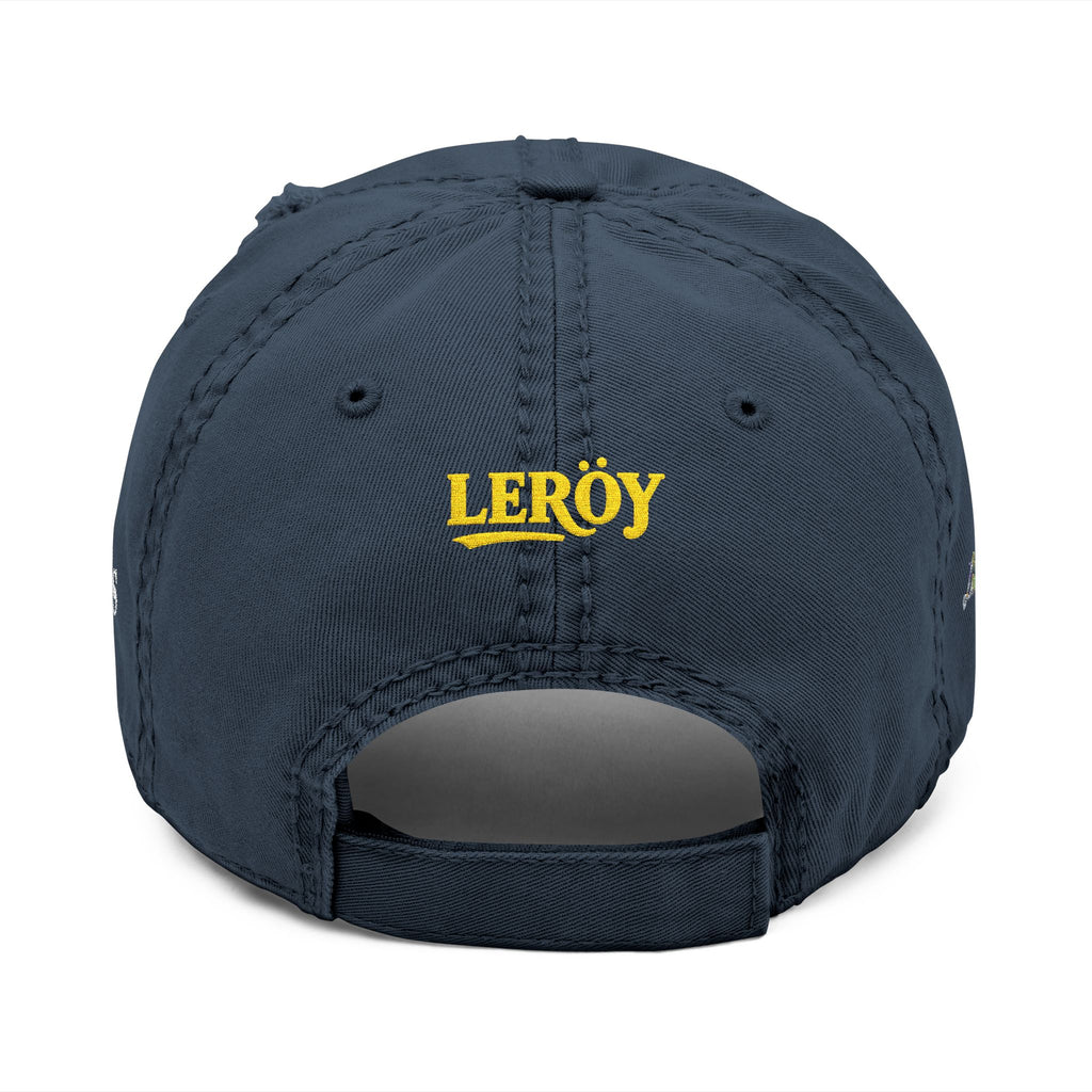 Vexus Leroy Distressed Dad Hat - Embroidered Cap for Casual Style