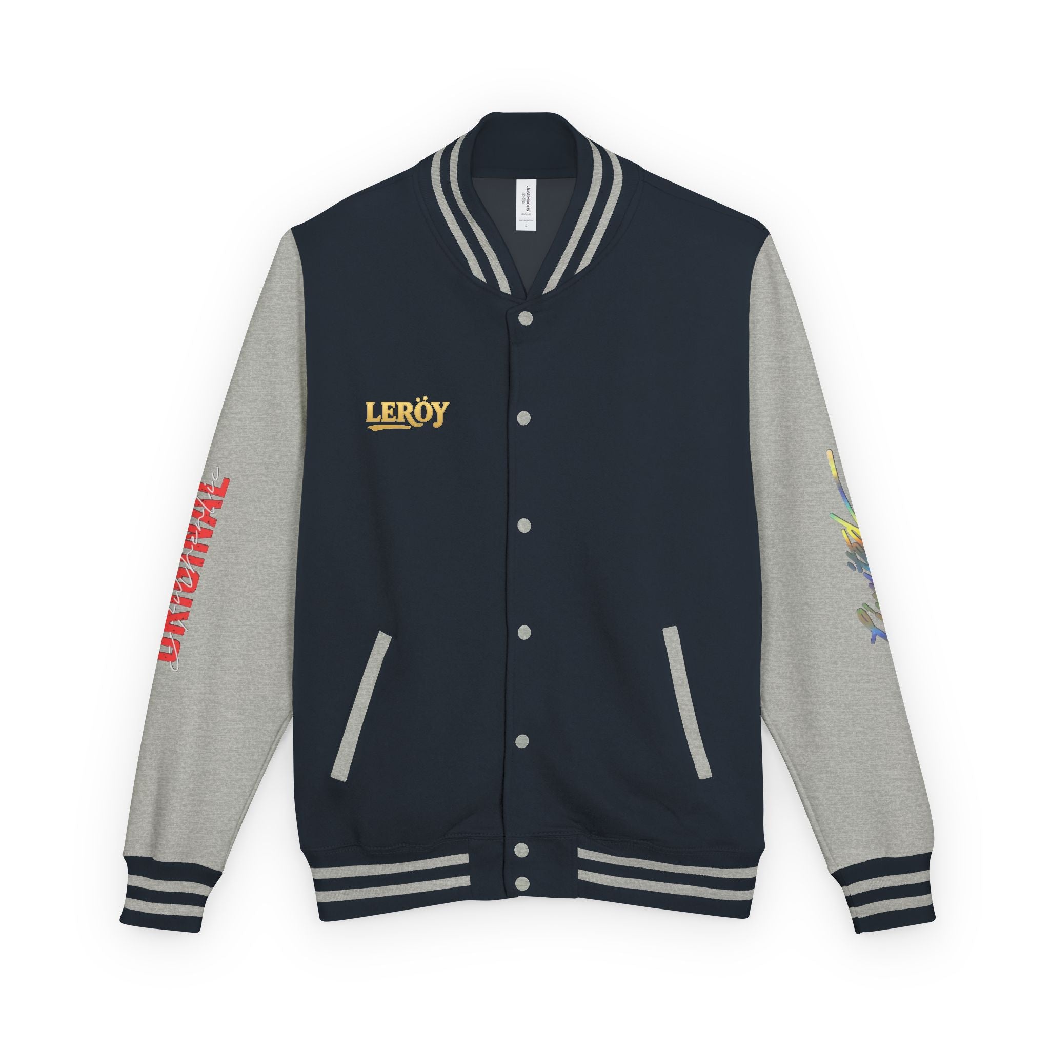 Letterman Jacket — VEXUS Paris Graphic Varsity Jacket with Lip Logo