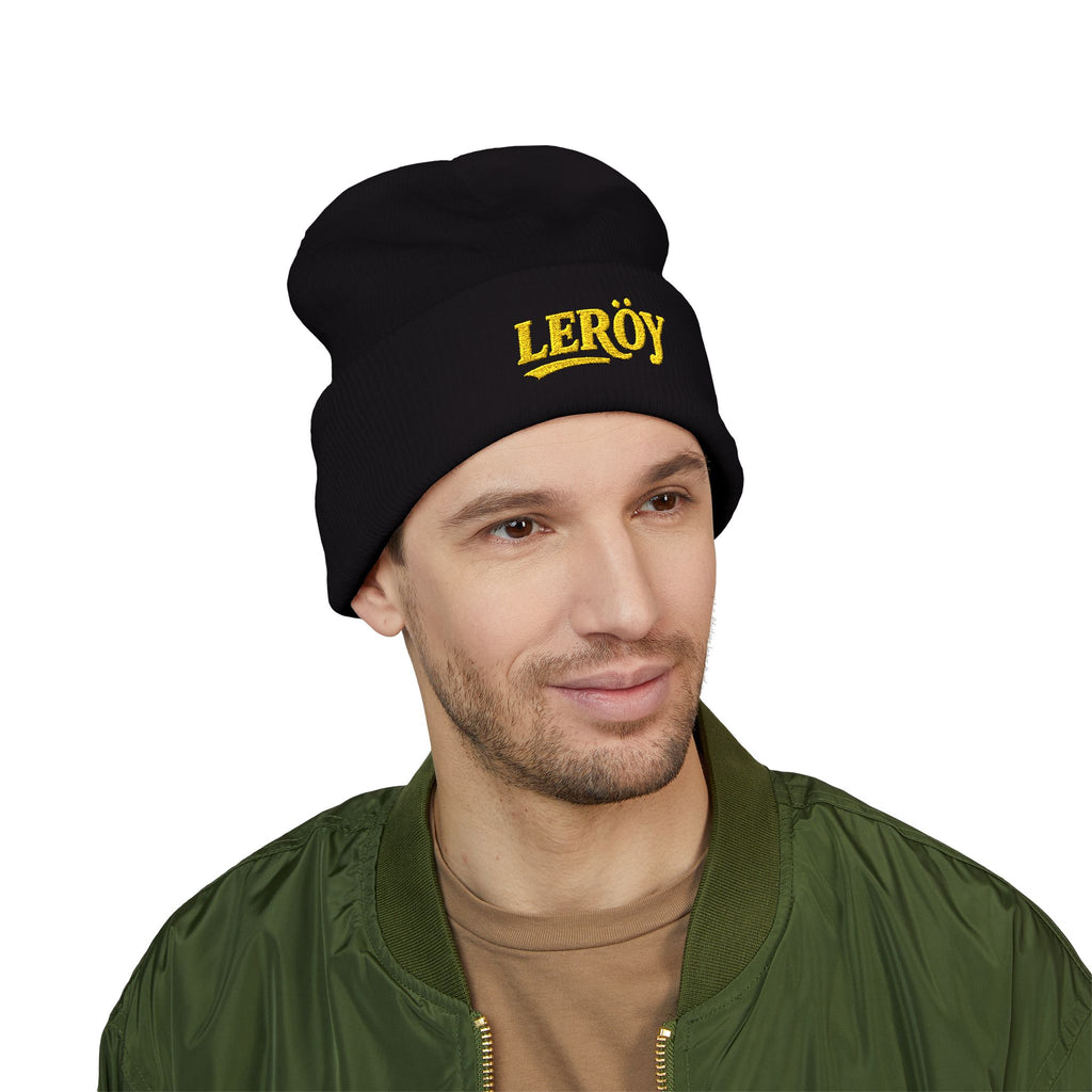 👑 Leroy Classic Embroidered Beanie - The Essence of Luxury