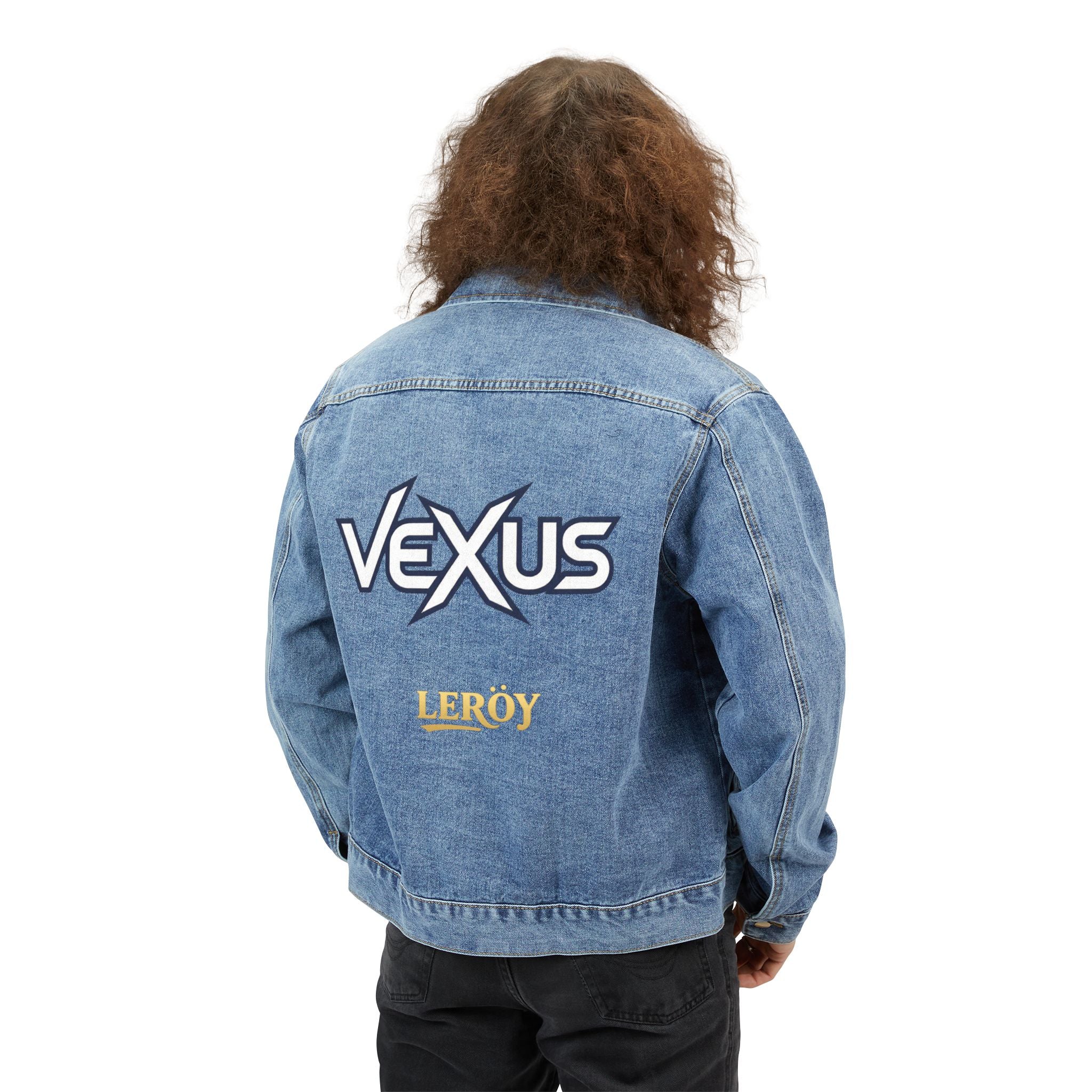 Denim Jacket — Vexus Logo Back with "Leroy" Embroidery