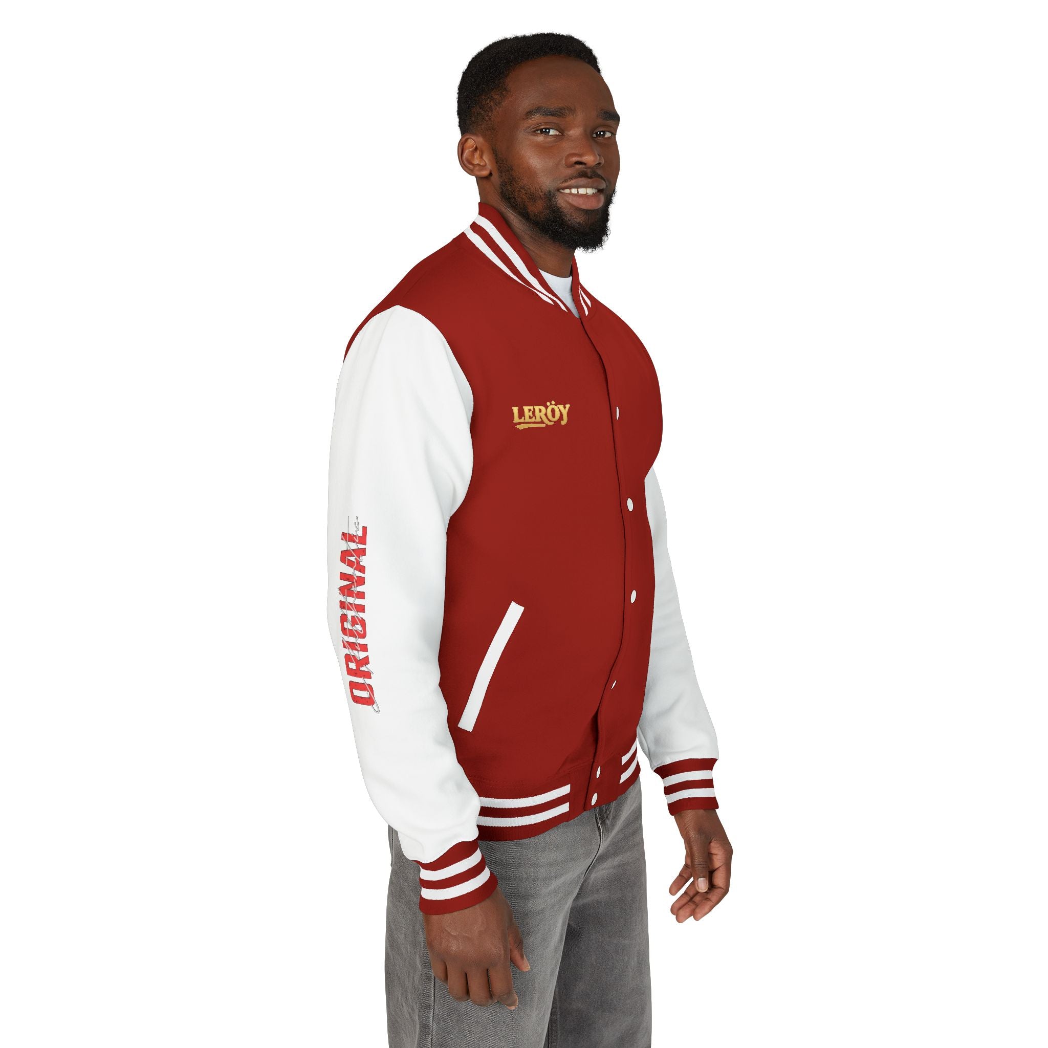 Letterman Jacket — VEXUS Paris Graphic Varsity Jacket with Lip Logo