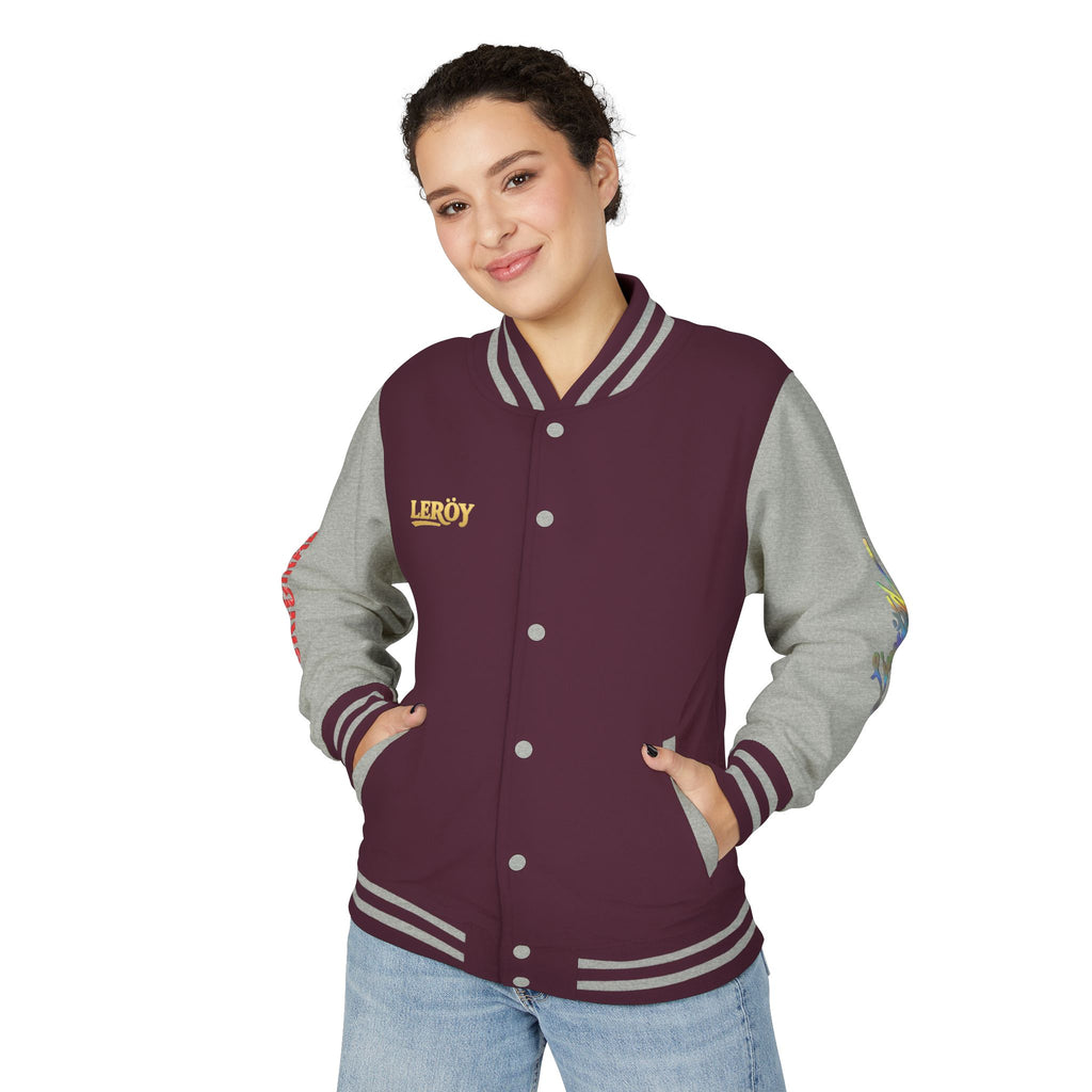 Letterman Jacket — VEXUS Paris Graphic Varsity Jacket with Lip Logo