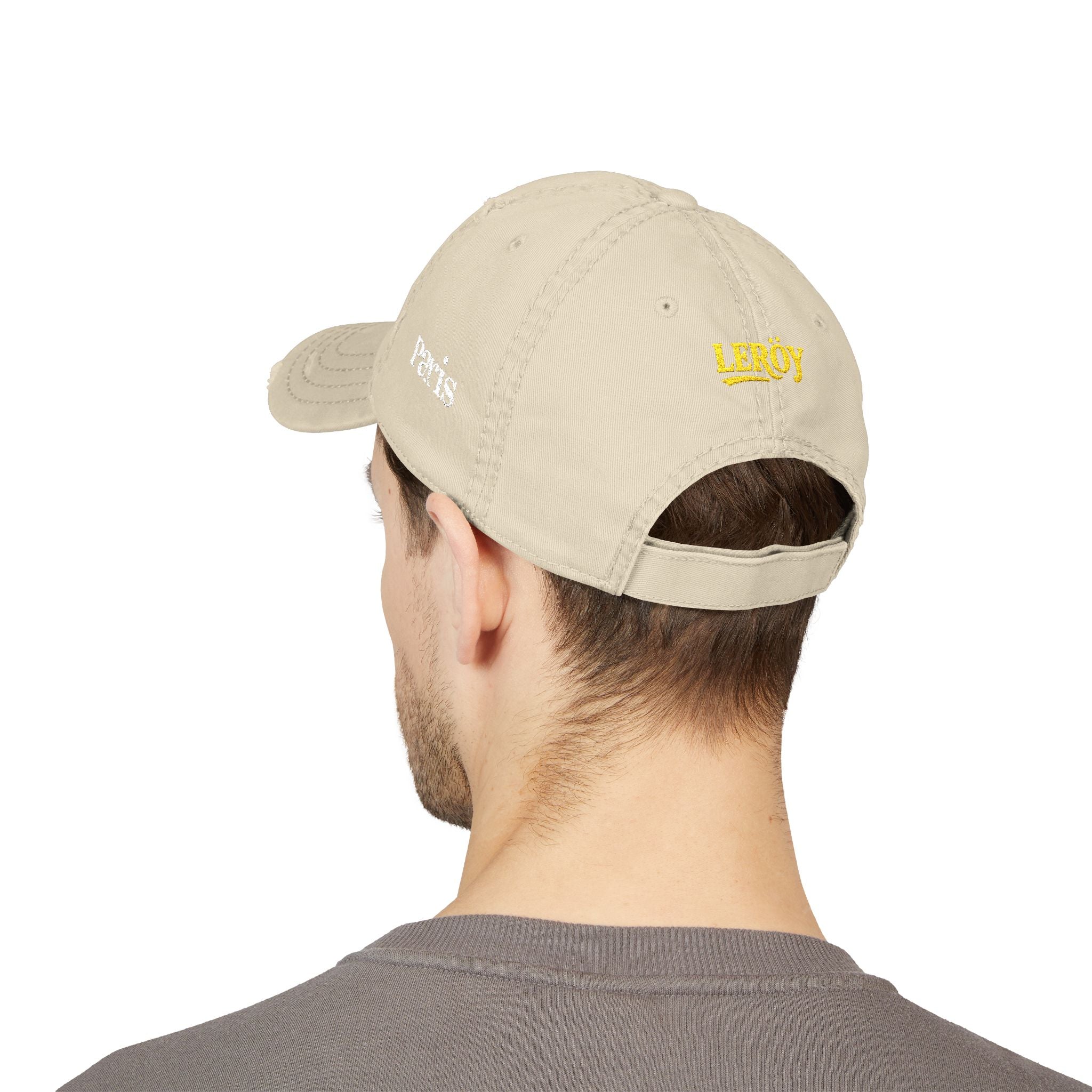 Vexus Leroy Distressed Dad Hat - Embroidered Cap for Casual Style