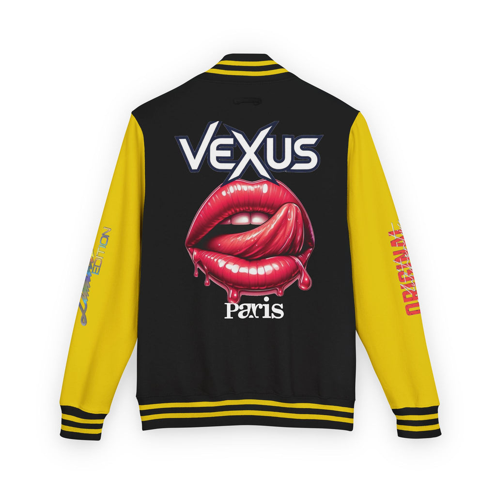 Letterman Jacket — VEXUS Paris Graphic Varsity Jacket with Lip Logo