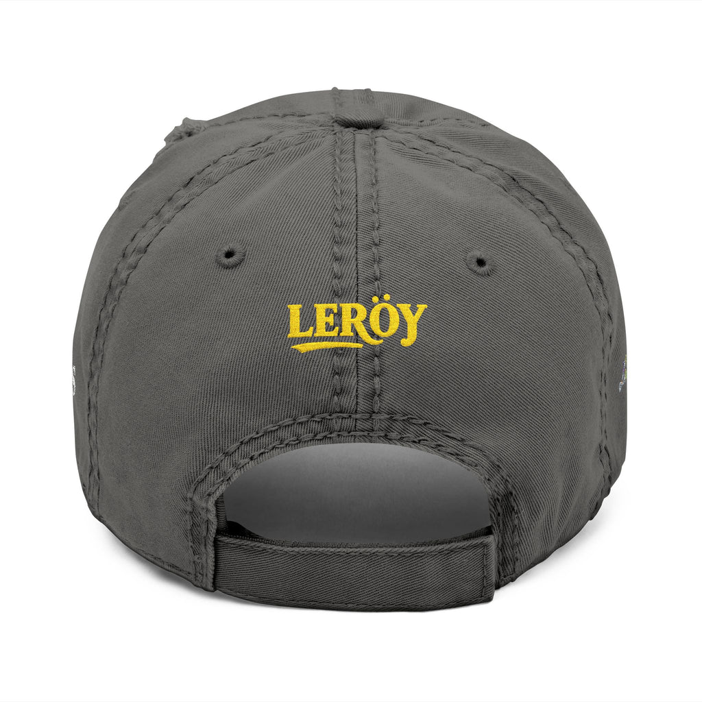 Vexus Leroy Distressed Dad Hat - Embroidered Cap for Casual Style