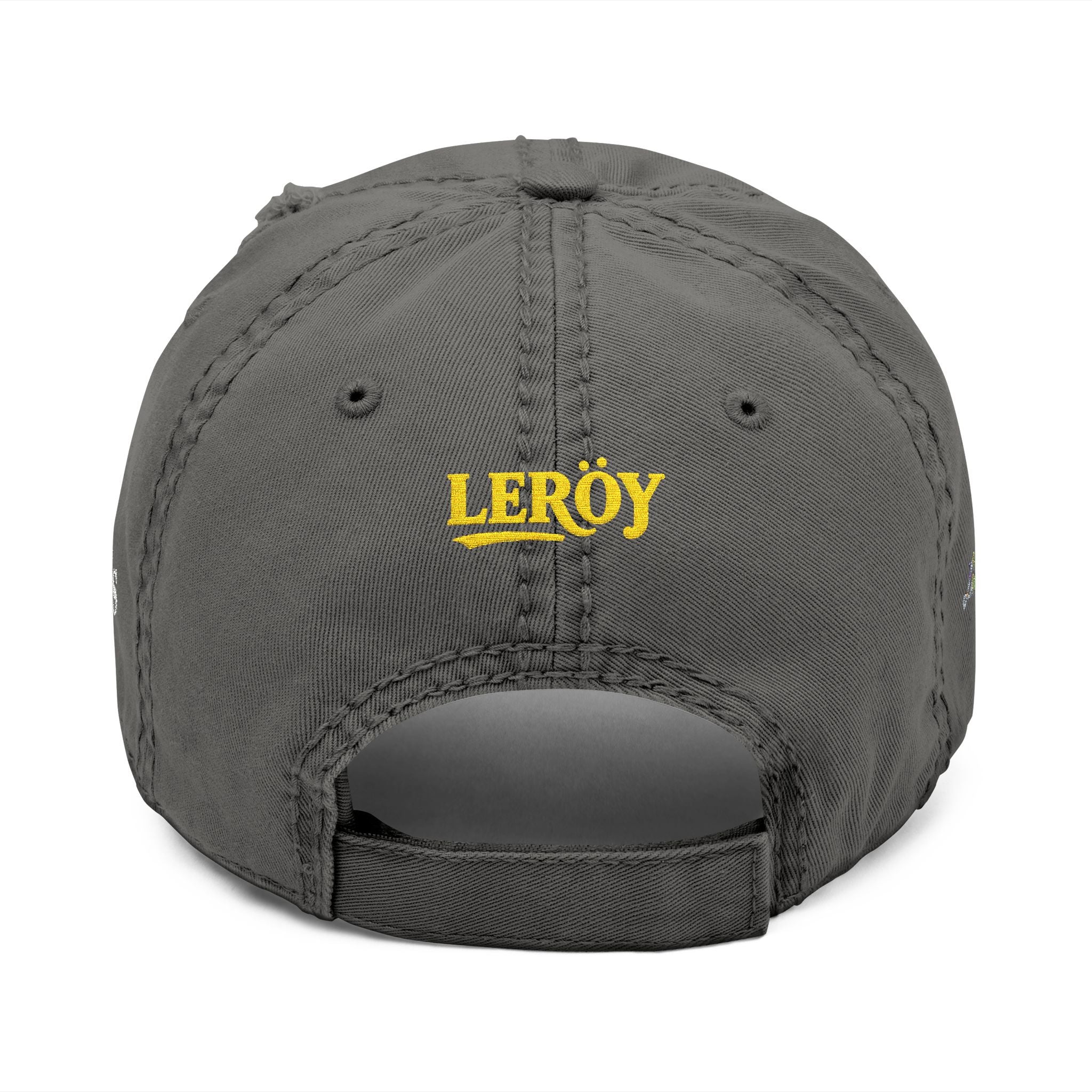 Vexus Leroy Distressed Dad Hat - Embroidered Cap for Casual Style