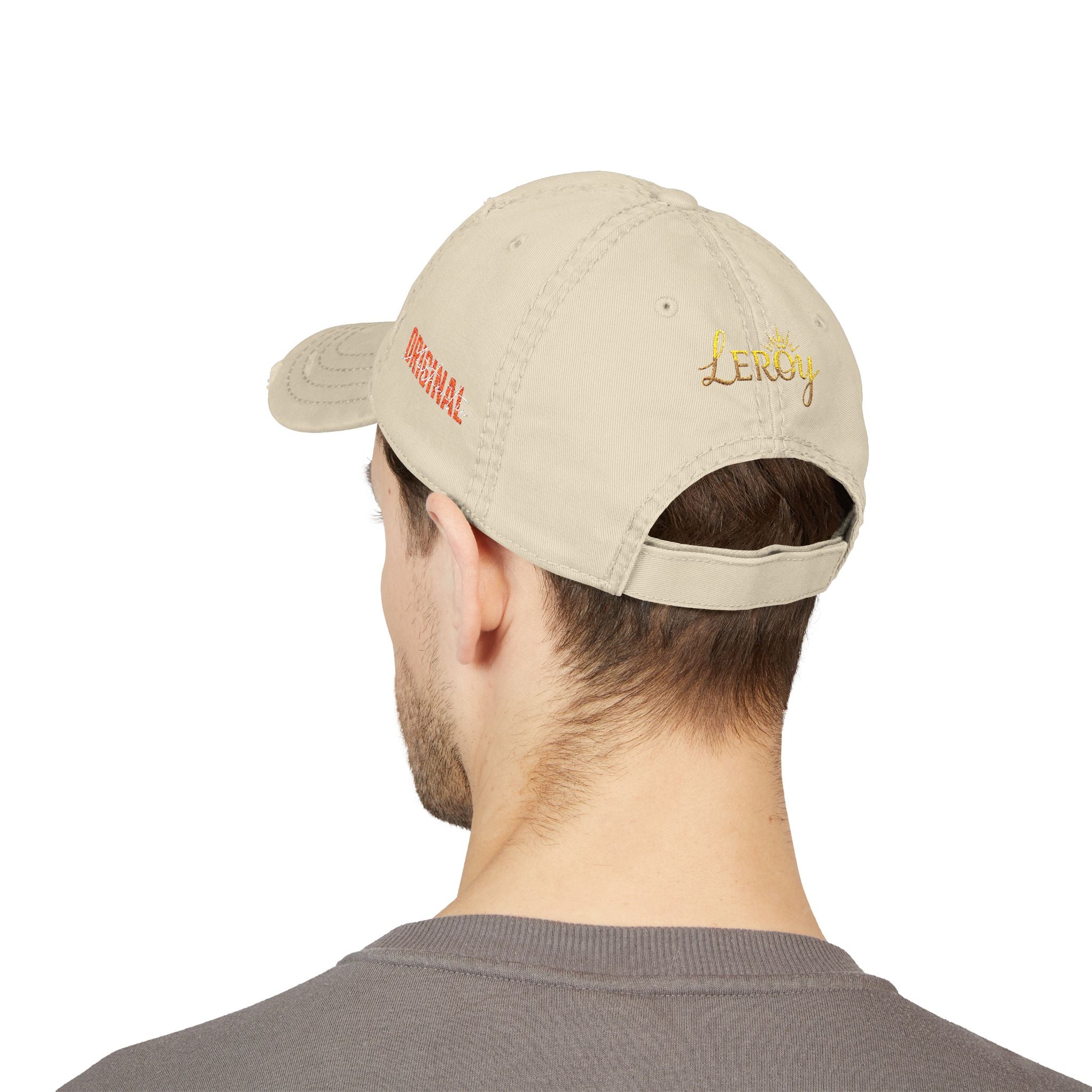 👑 Leroy Distressed Dad Hat - Stile Boss Next Level