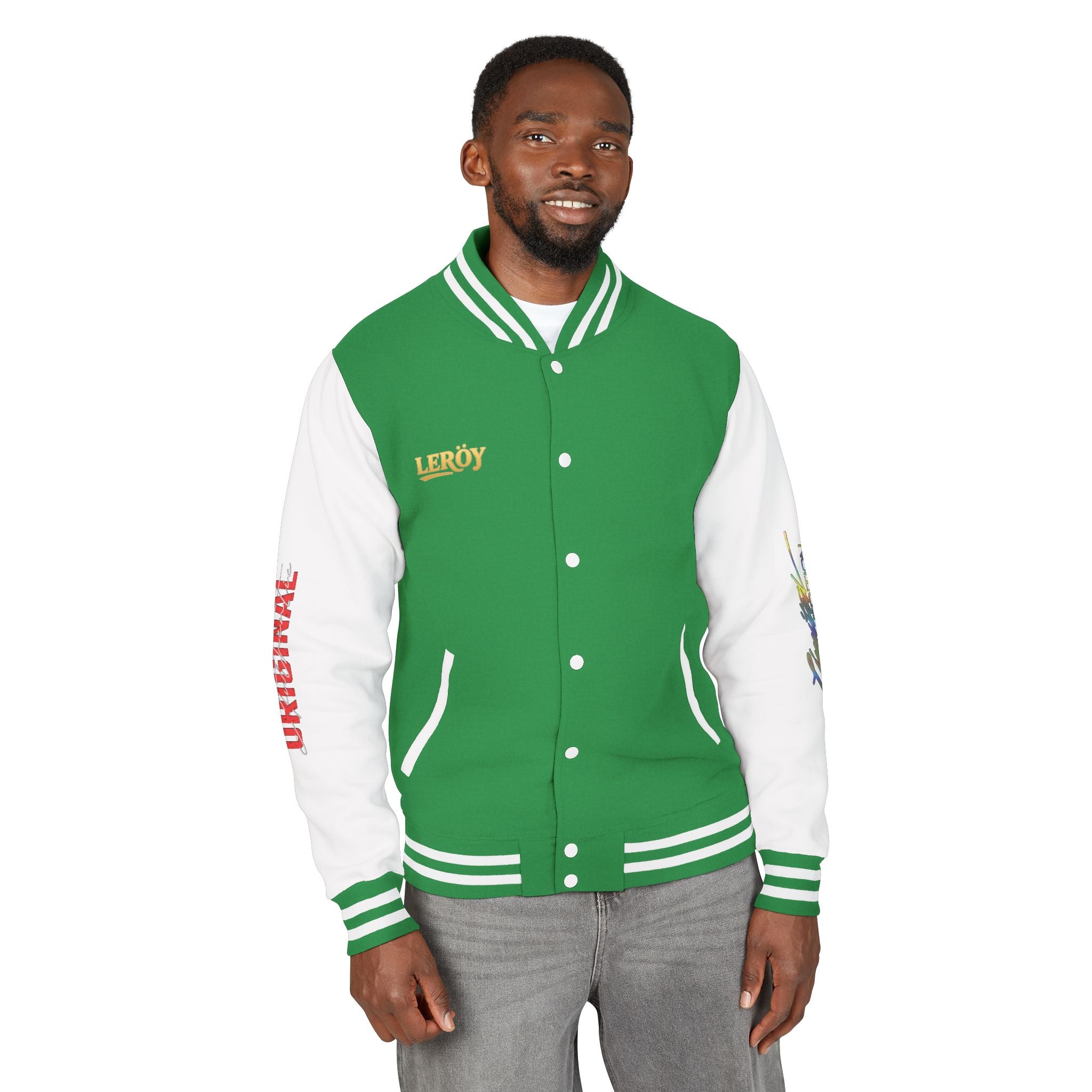 Letterman Jacket — VEXUS Paris Graphic Varsity Jacket with Lip Logo