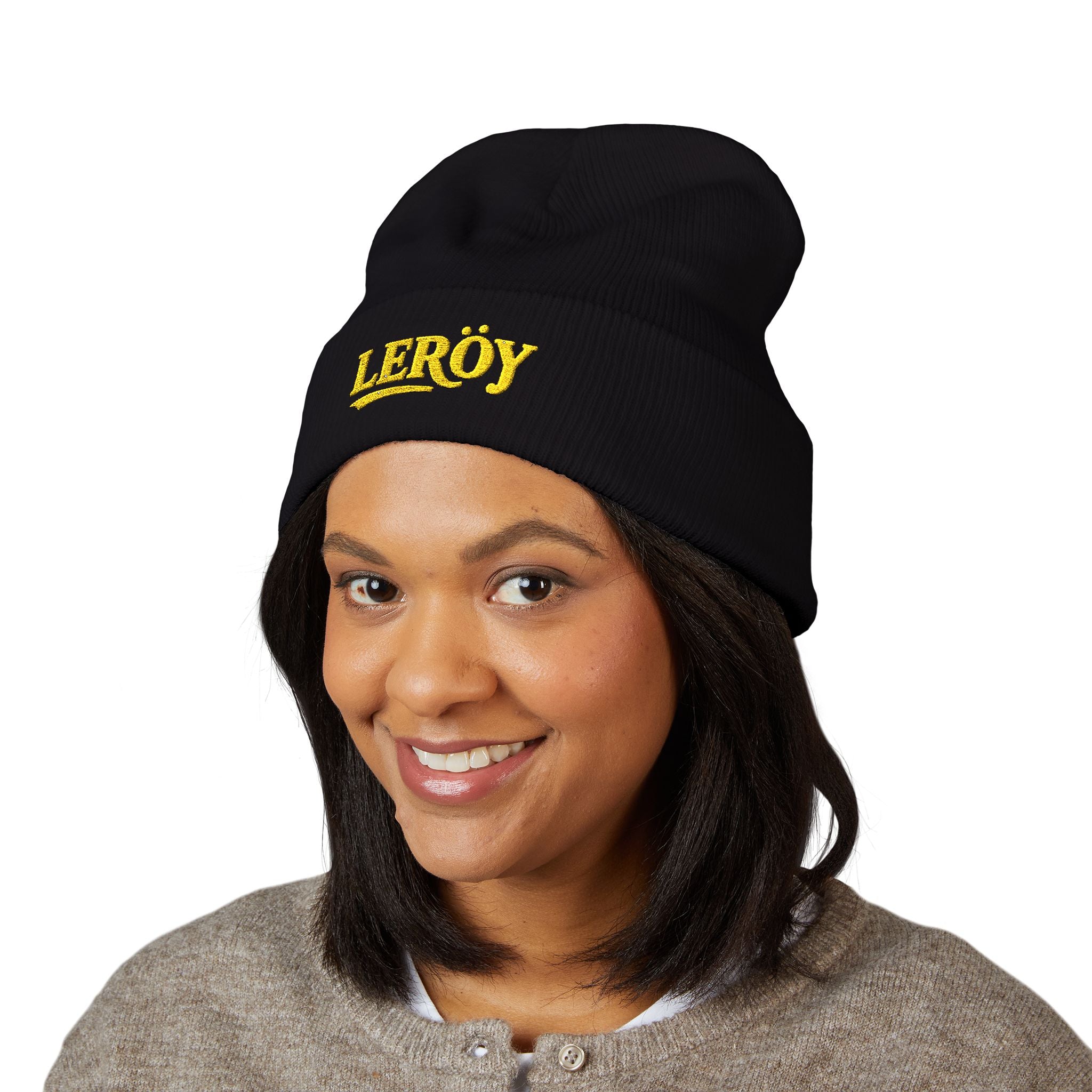 👑 Leroy Classic Embroidered Beanie - The Essence of Luxury