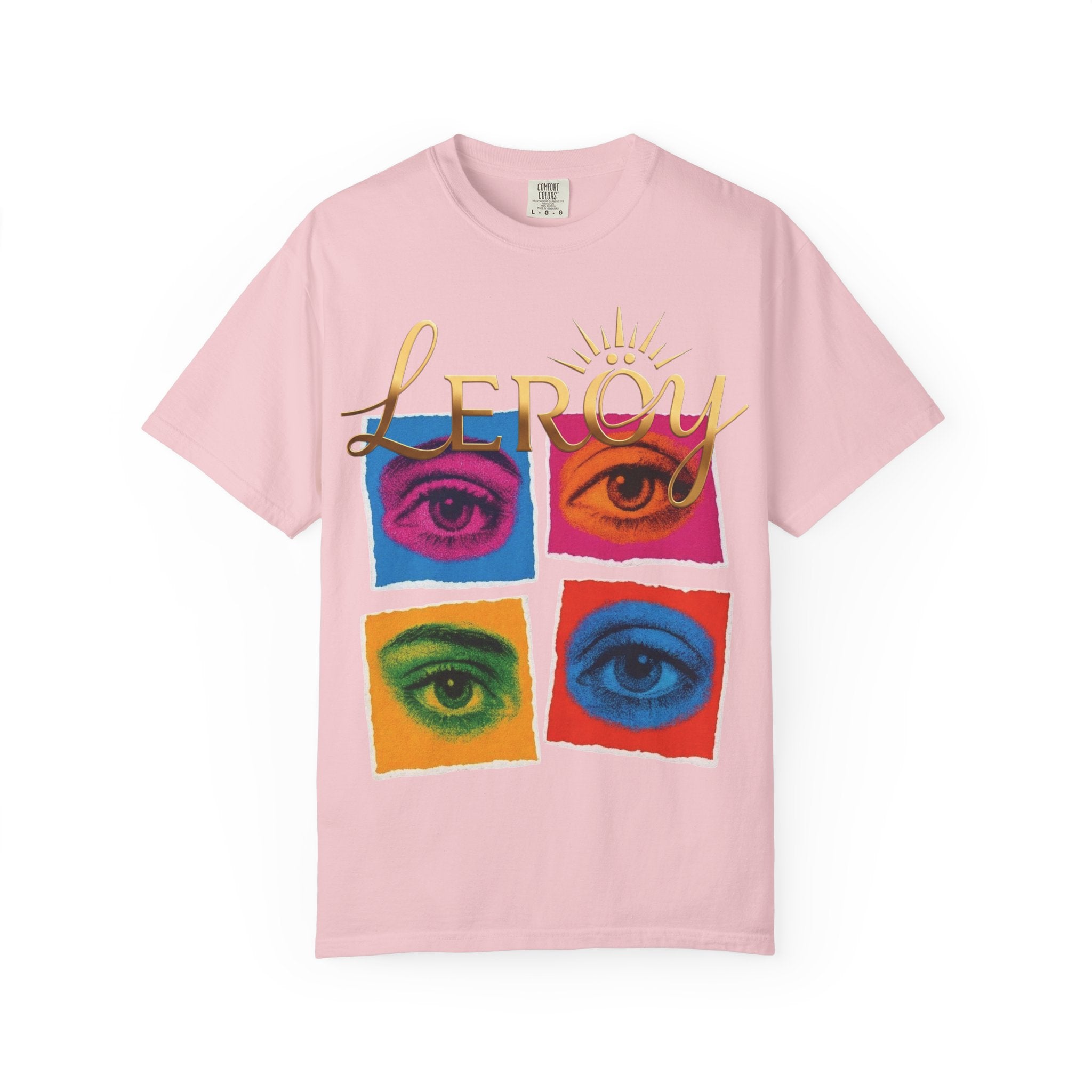 🎨 T-Shirt LERÖY Eye Pop Art  — Retro Psychedelic Graphic Tee with Colorful Eyes