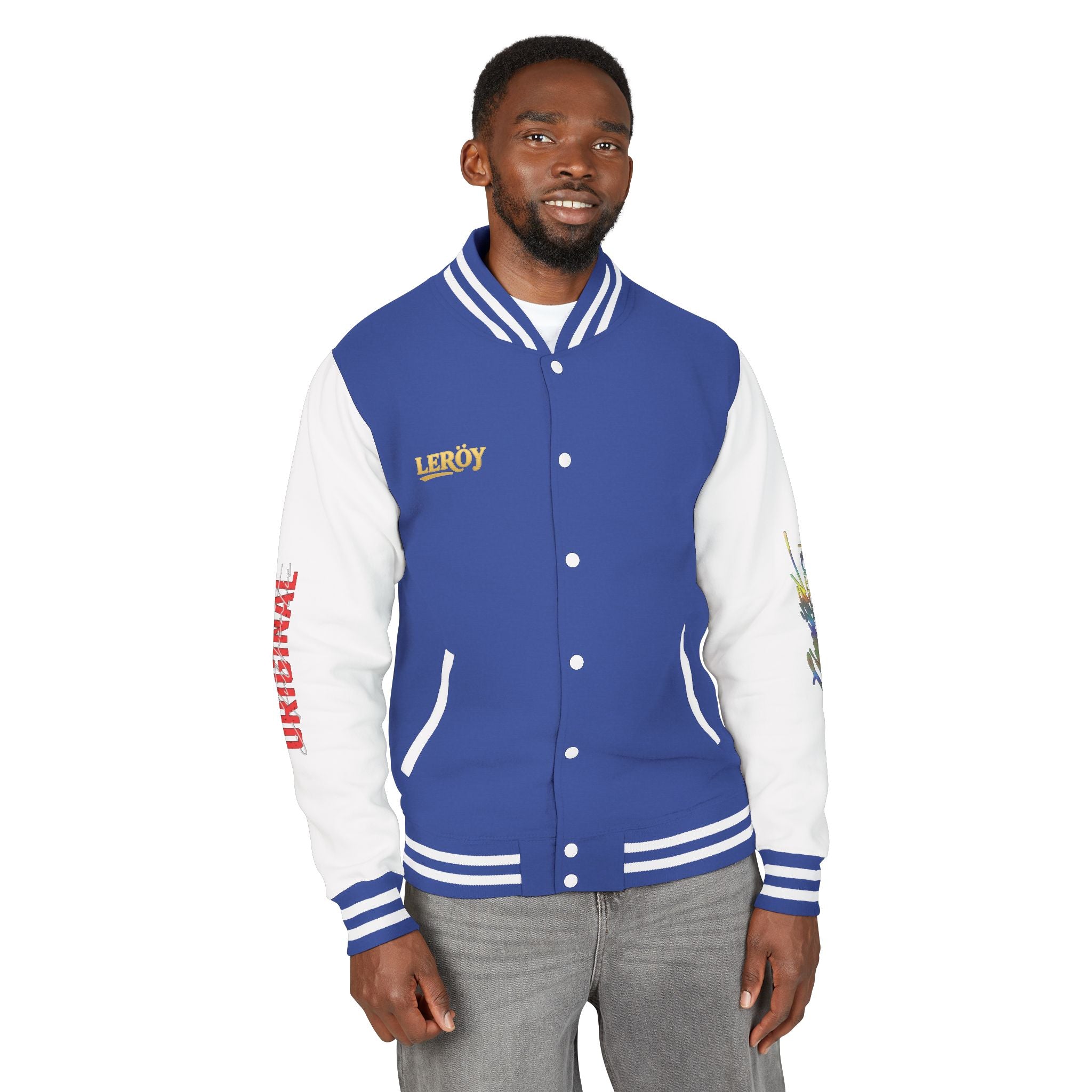 Letterman Jacket — VEXUS Paris Graphic Varsity Jacket with Lip Logo