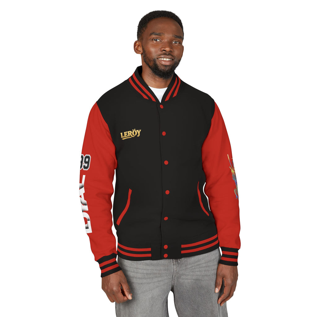 Letterman Jacket — VEXUS Paris Graphic Varsity Jacket with Lip Logo