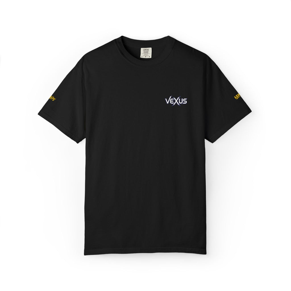 Minimal Floral Logo T-Shirt — Small Center Chest 'Waves' Graphic