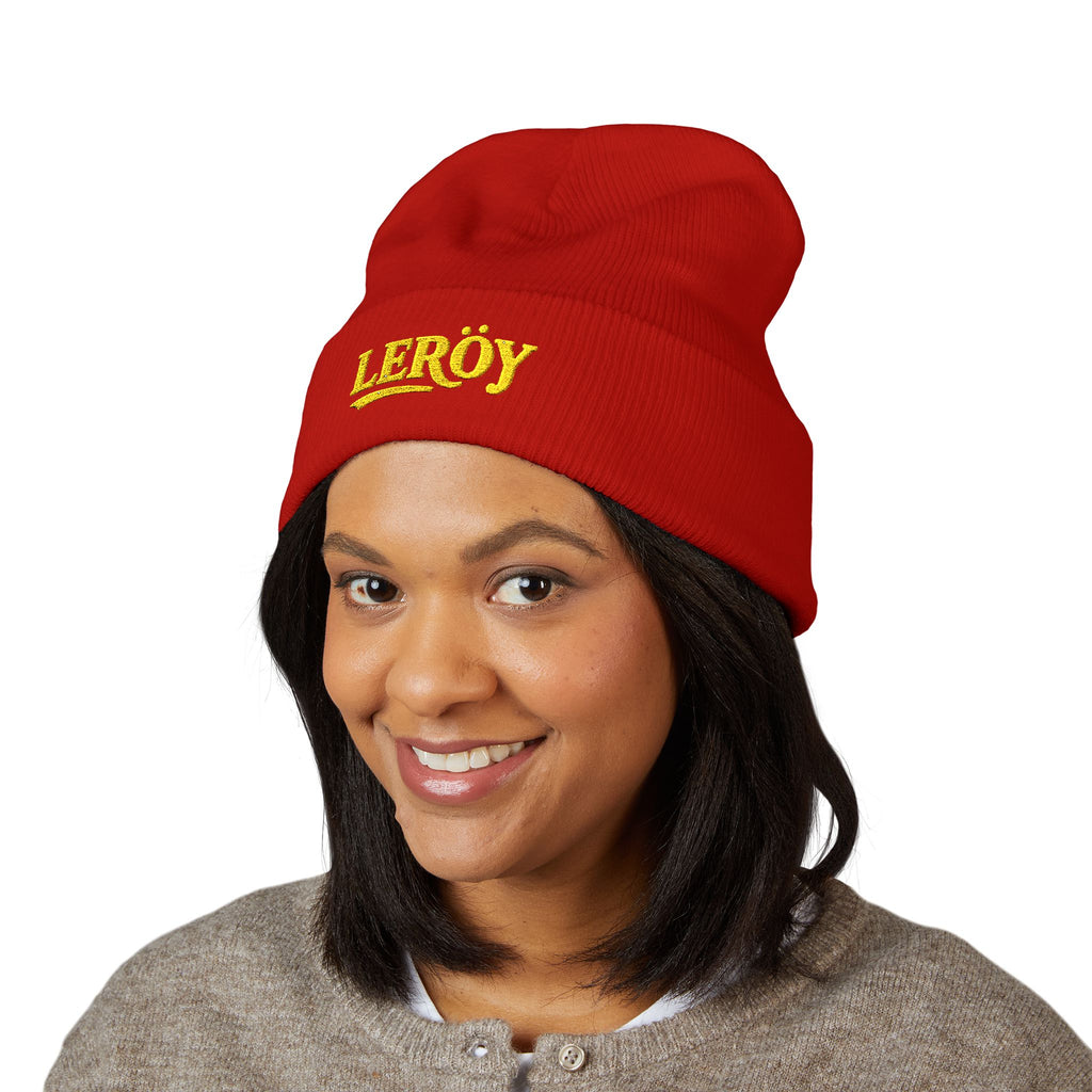 👑 Leroy Classic Embroidered Beanie - The Essence of Luxury