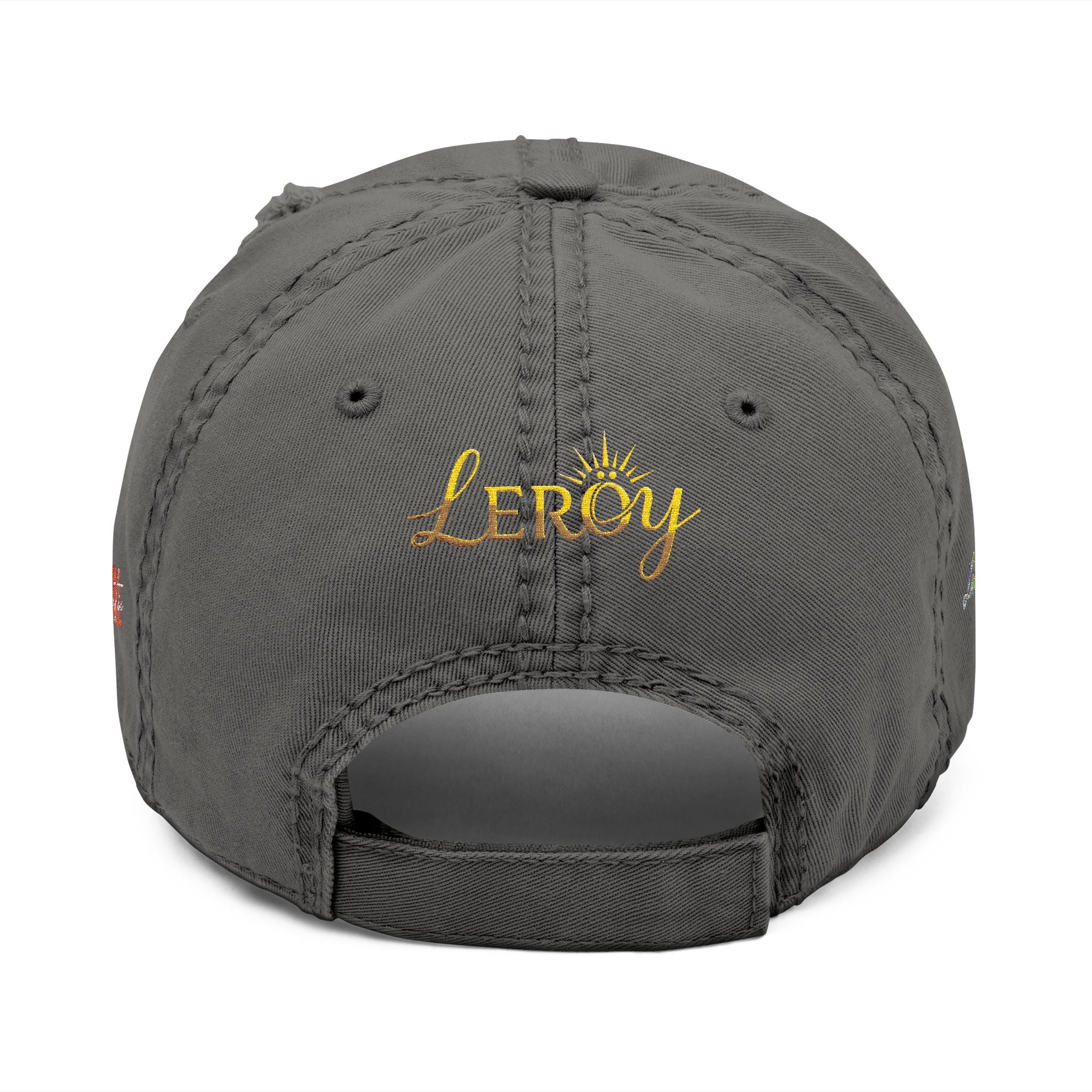 👑 Leroy Distressed Dad Hat - Stile Boss Next Level
