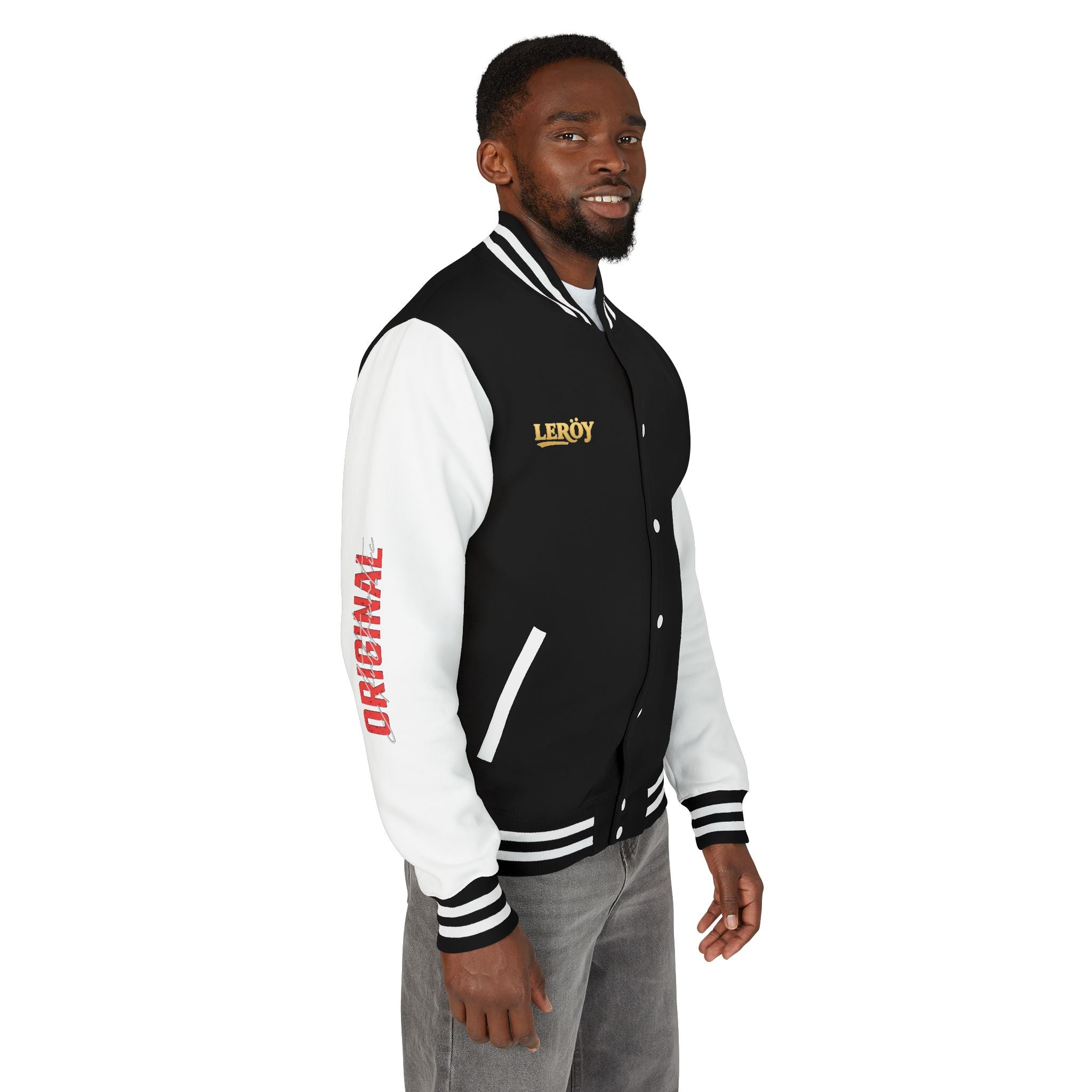Letterman Jacket — VEXUS Paris Graphic Varsity Jacket with Lip Logo