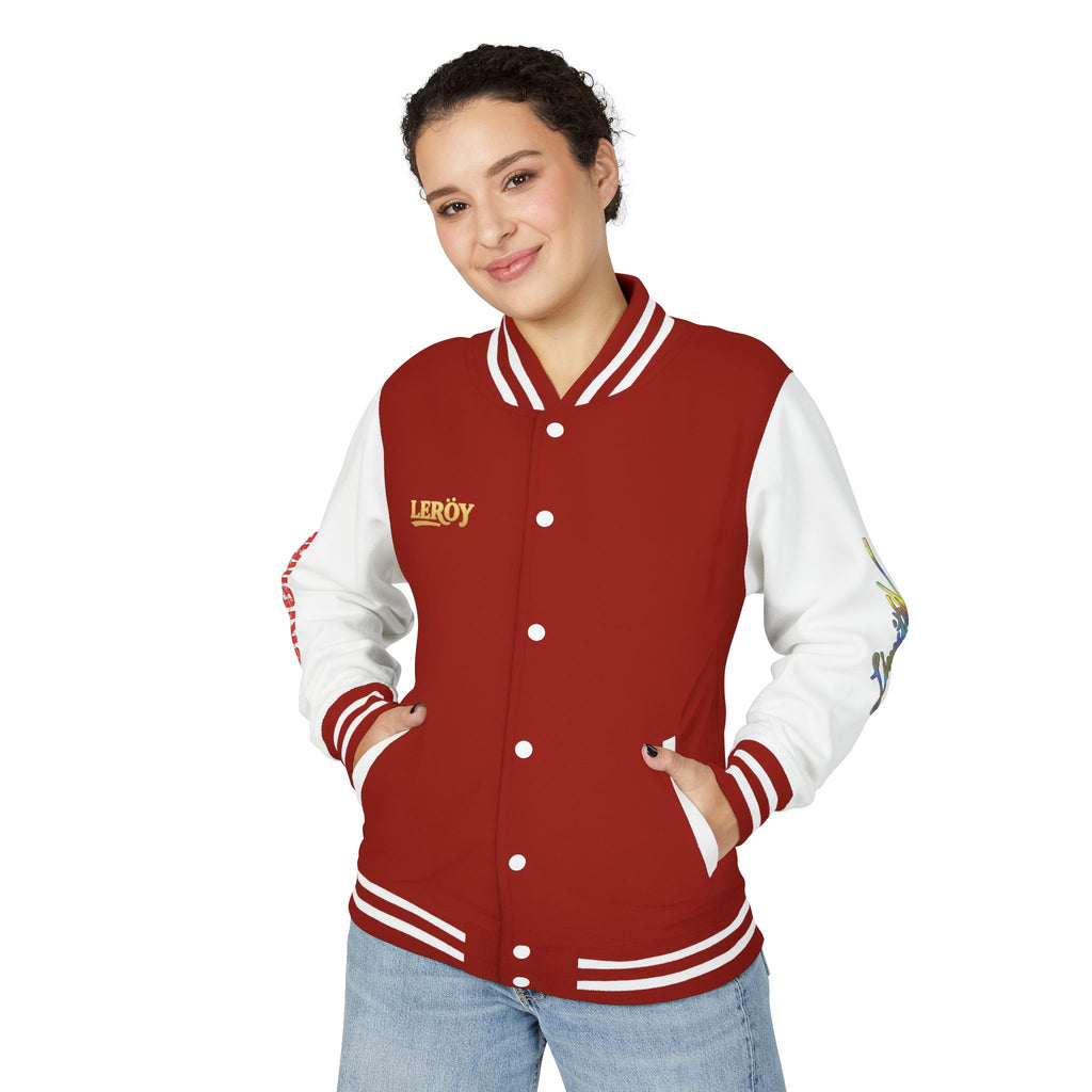 Letterman Jacket — VEXUS Paris Graphic Varsity Jacket with Lip Logo
