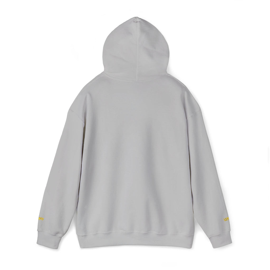 Vexus Logo Hoodie — White Streetwear Pullover with Distressed Graphic