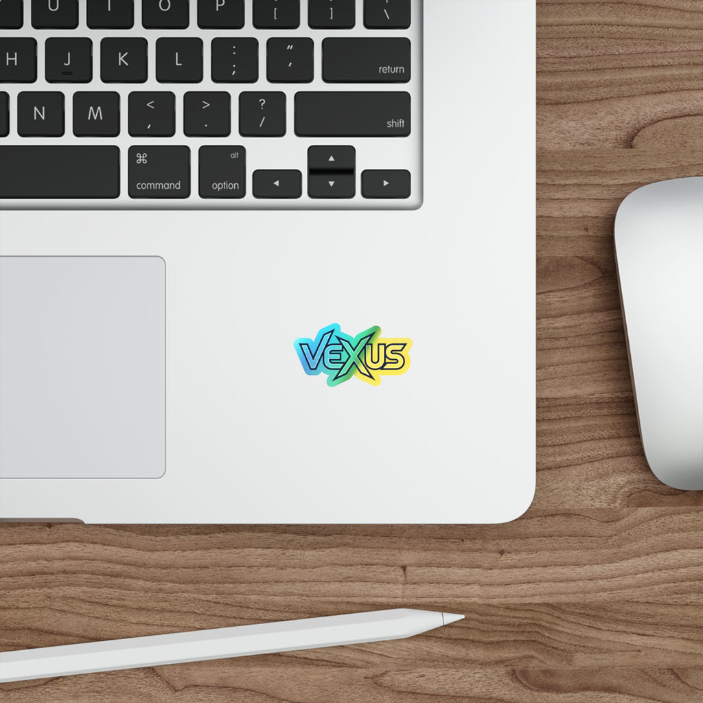 Holographic Vexus Die-Cut Sticker — Rainbow Skate Logo Sticker