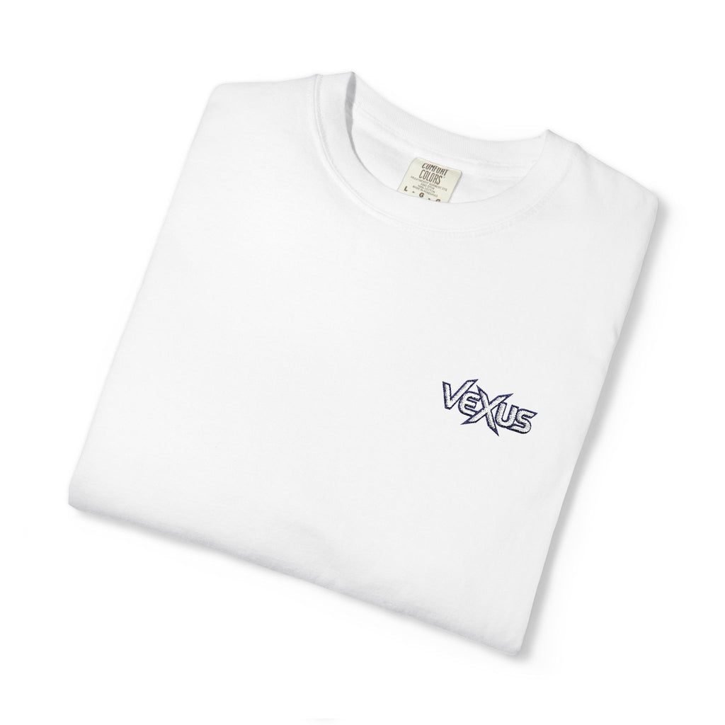 Minimal Floral Logo T-Shirt — Small Center Chest 'Waves' Graphic