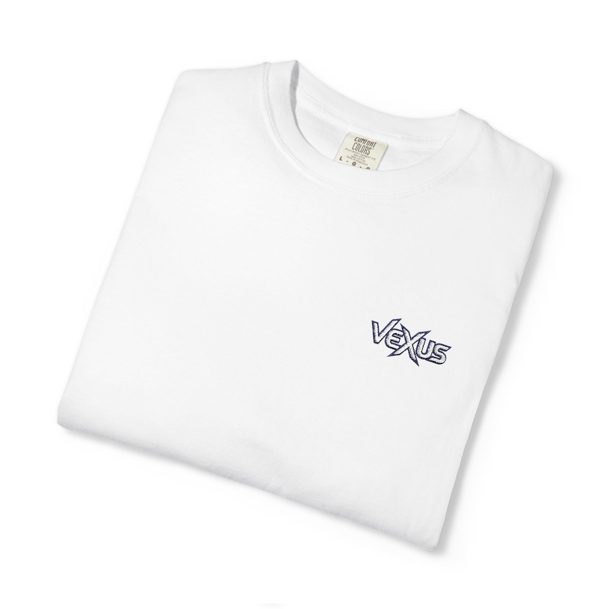 Minimal Floral Logo T-Shirt — Small Center Chest 'Waves' Graphic