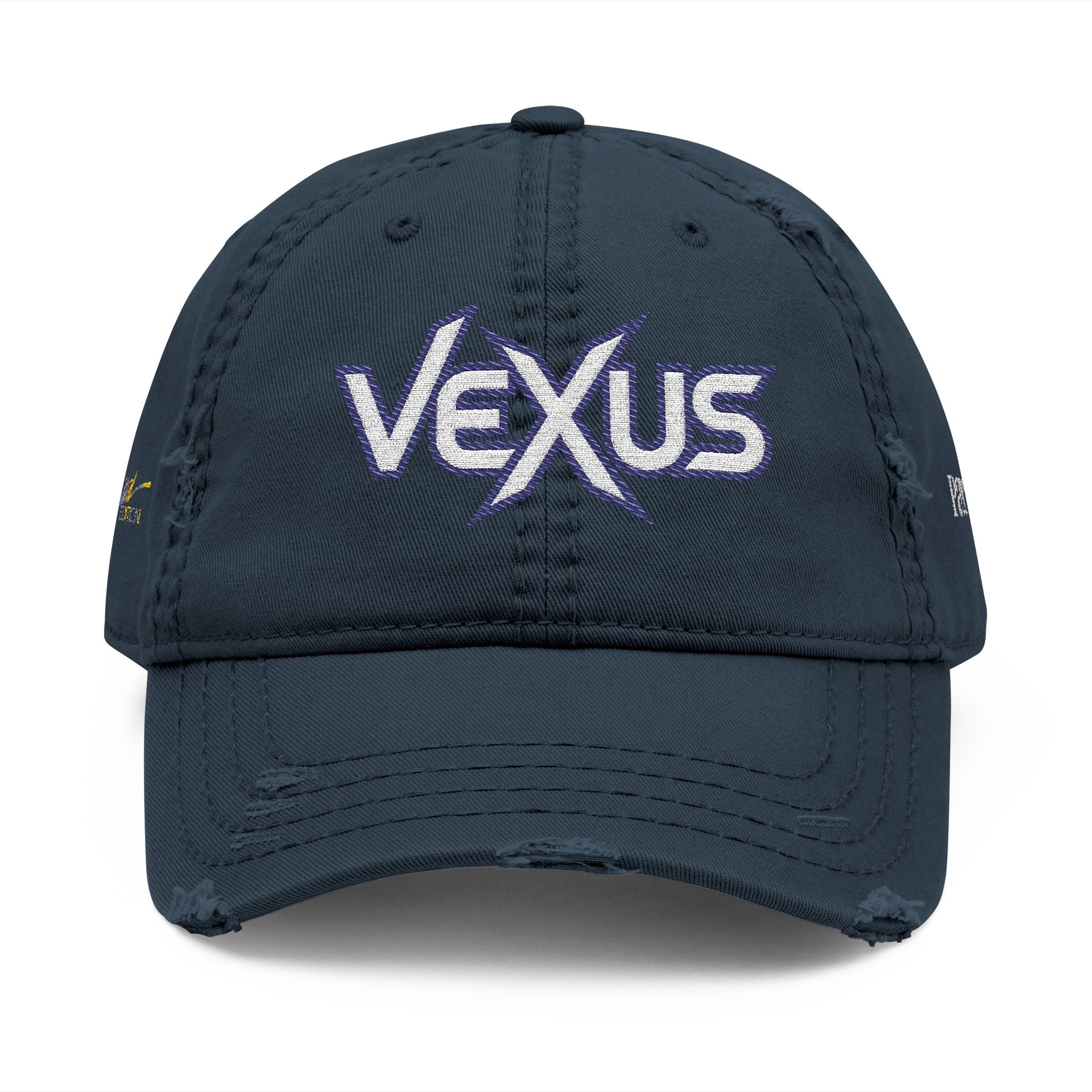 Vexus Leroy Distressed Dad Hat - Embroidered Cap for Casual Style