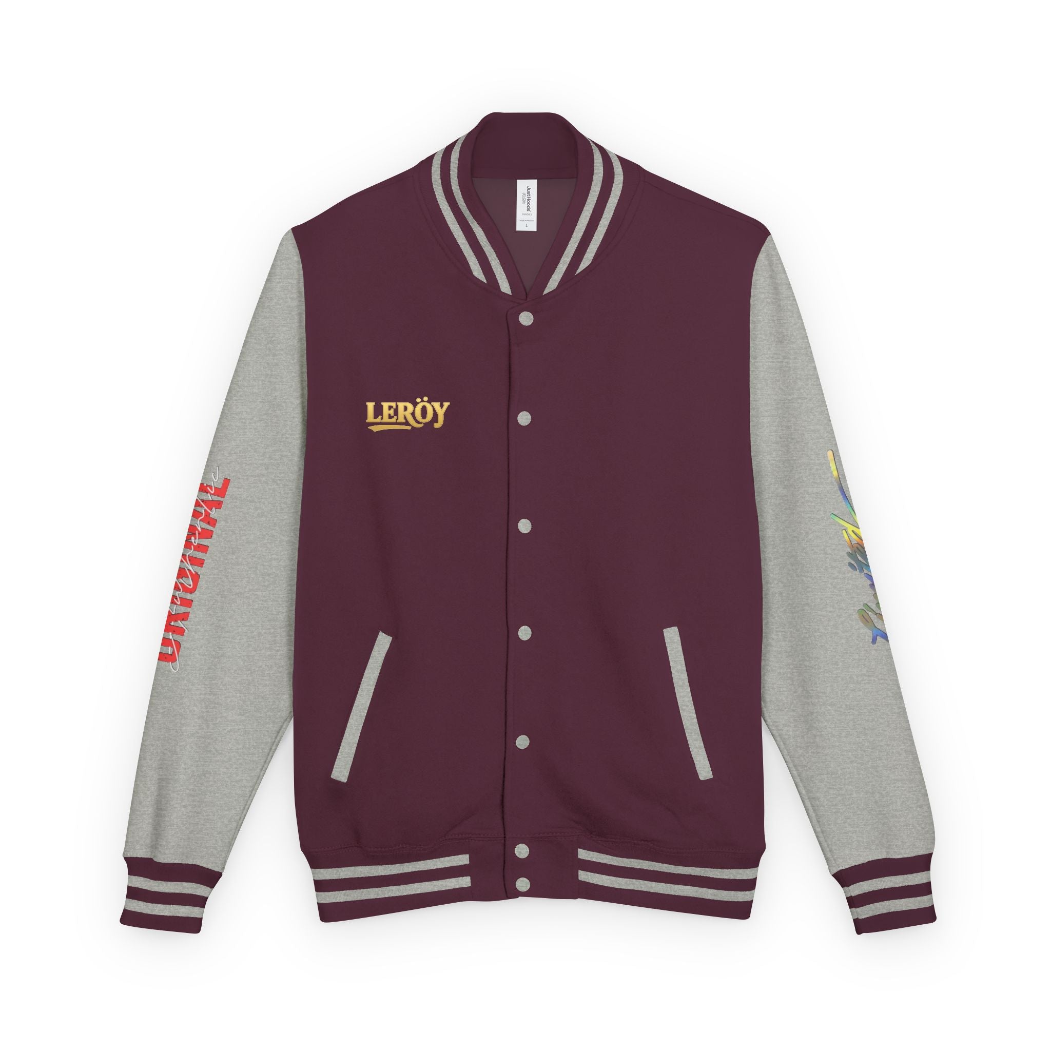 Letterman Jacket — VEXUS Paris Graphic Varsity Jacket with Lip Logo