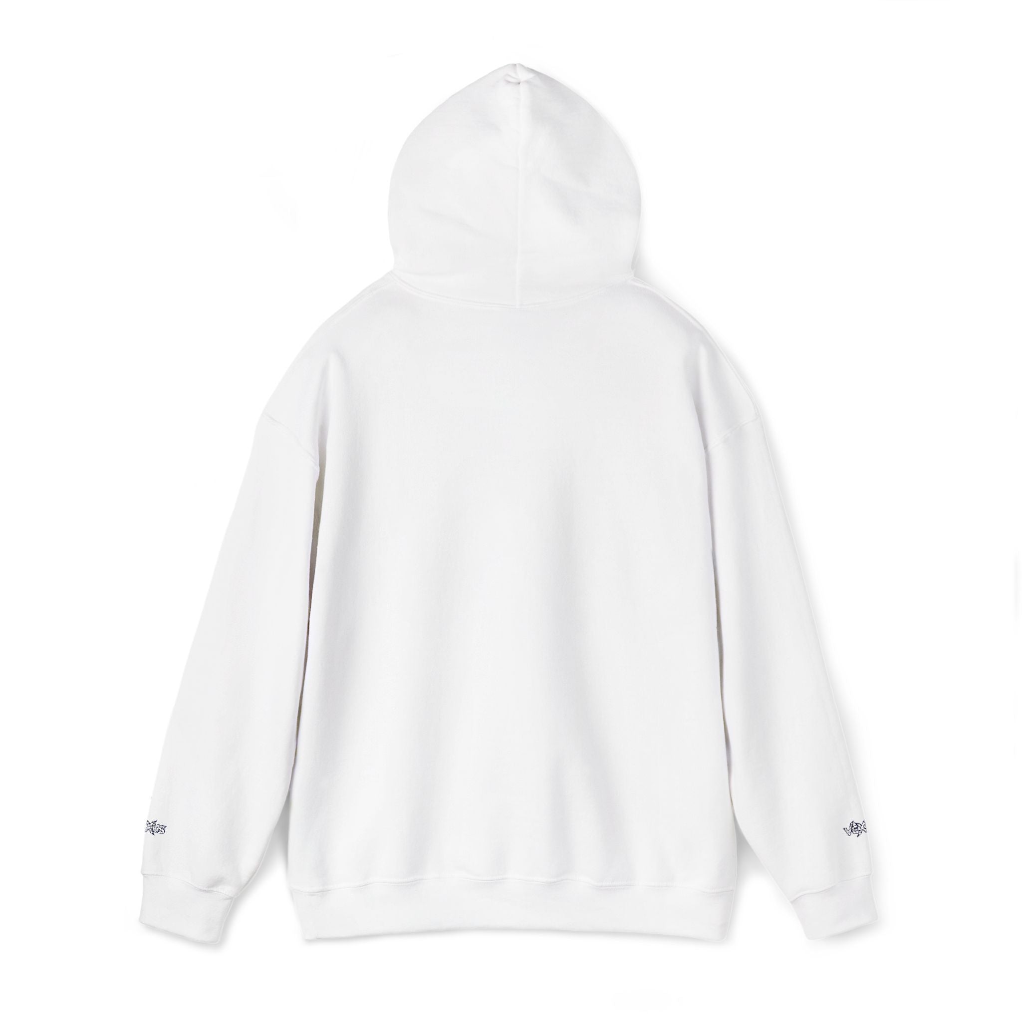 Leroy Floral Script Hoodie — White Cozy Name Graphic Sweatshirt