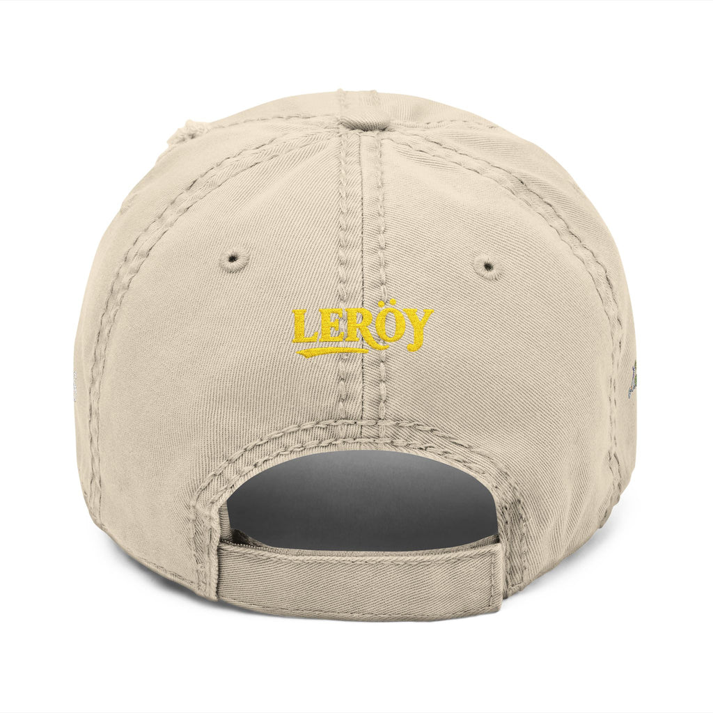 Vexus Leroy Distressed Dad Hat - Embroidered Cap for Casual Style