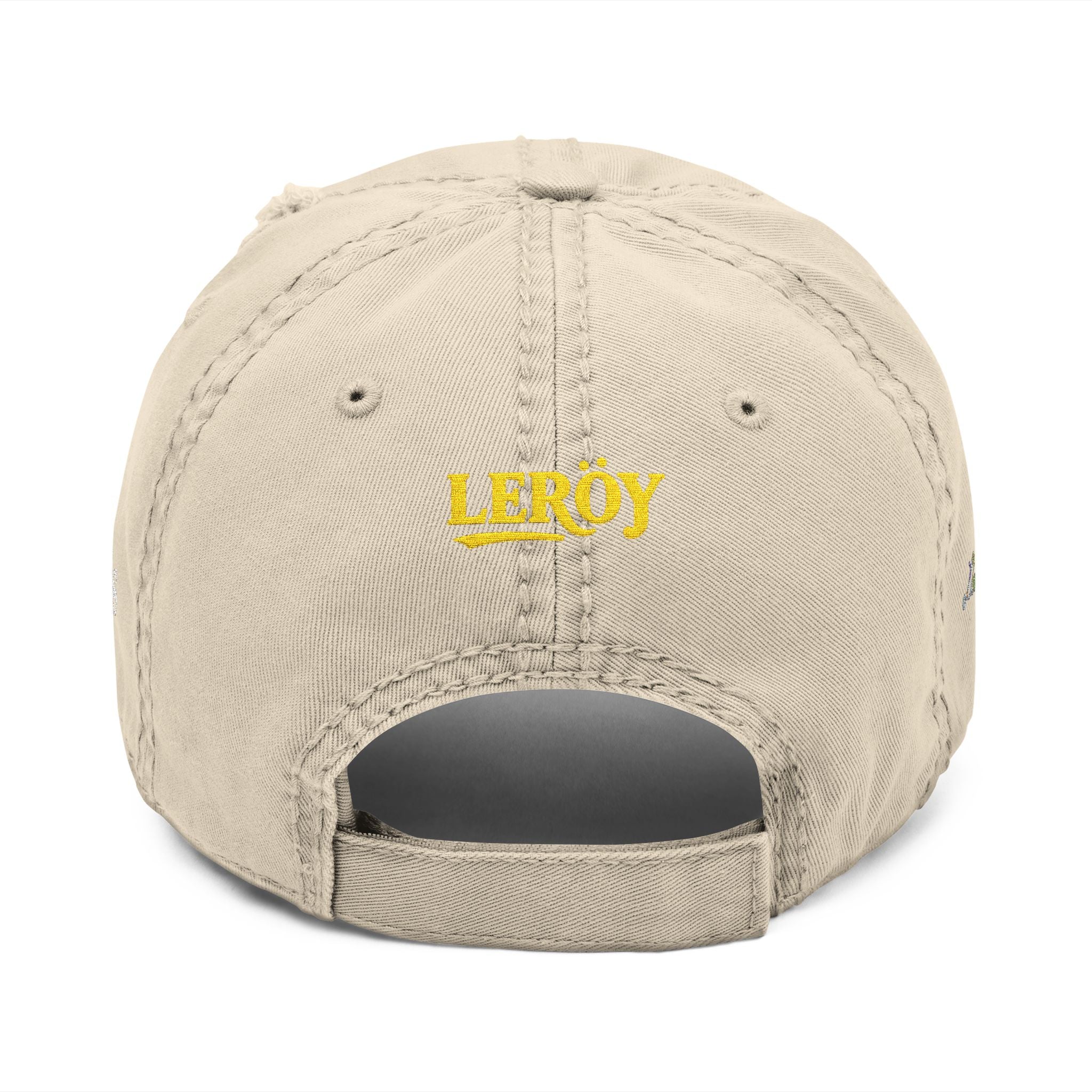 Vexus Leroy Distressed Dad Hat - Embroidered Cap for Casual Style