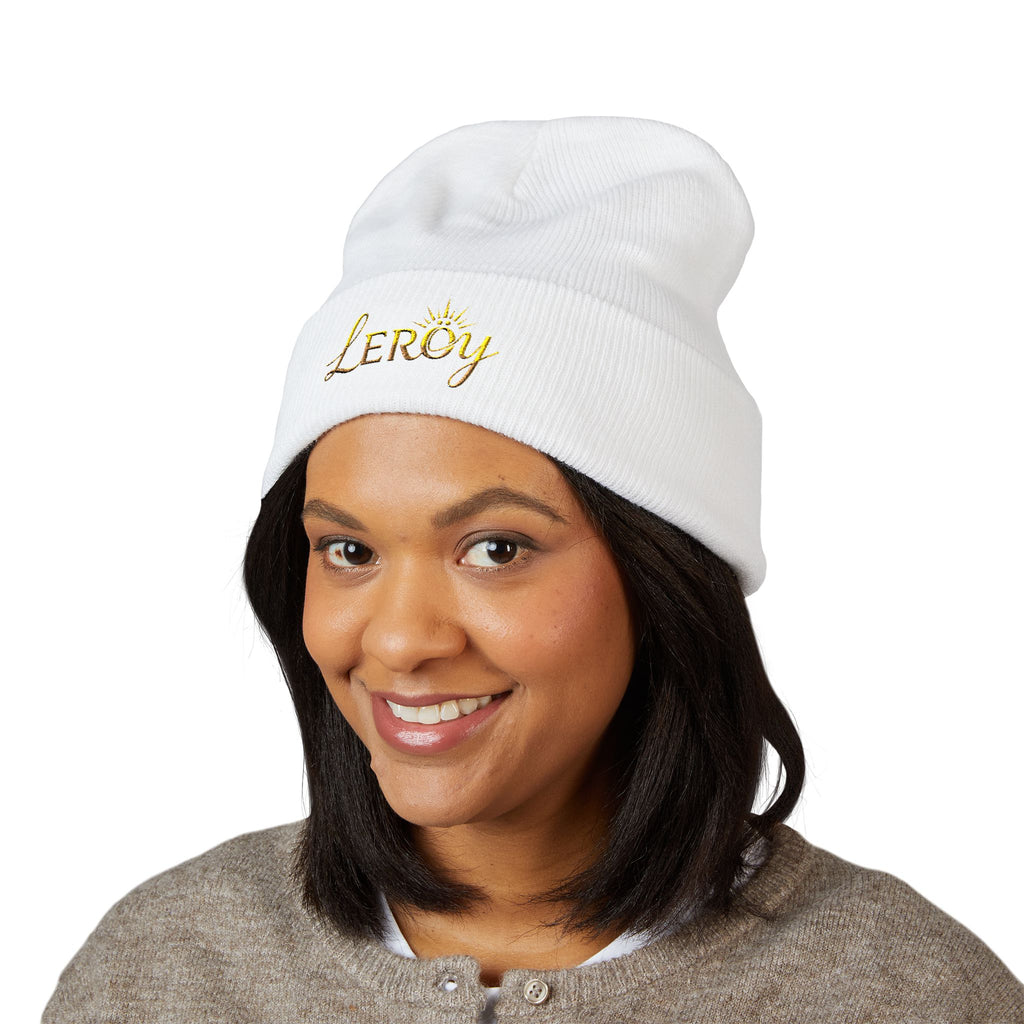 👑 Leroy Classic Embroidered Beanie - The Essence of Luxury